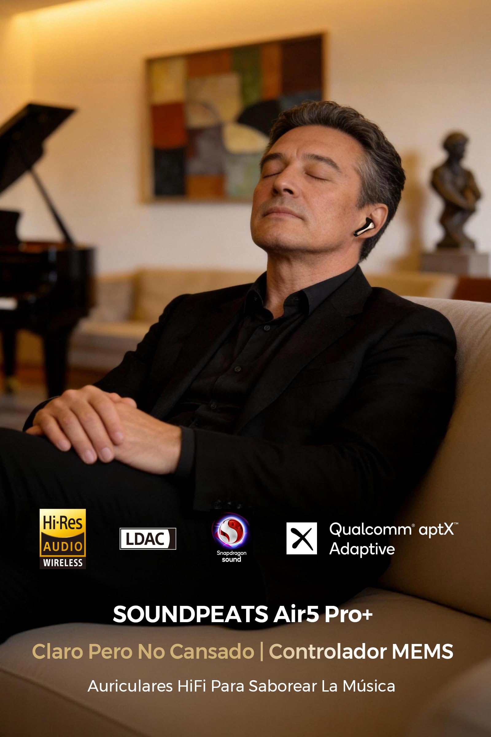 SoundPEATS Air5 Pro+ Audífonos Inalámbricos In-Ear HiFi, Tecnología xMEMS