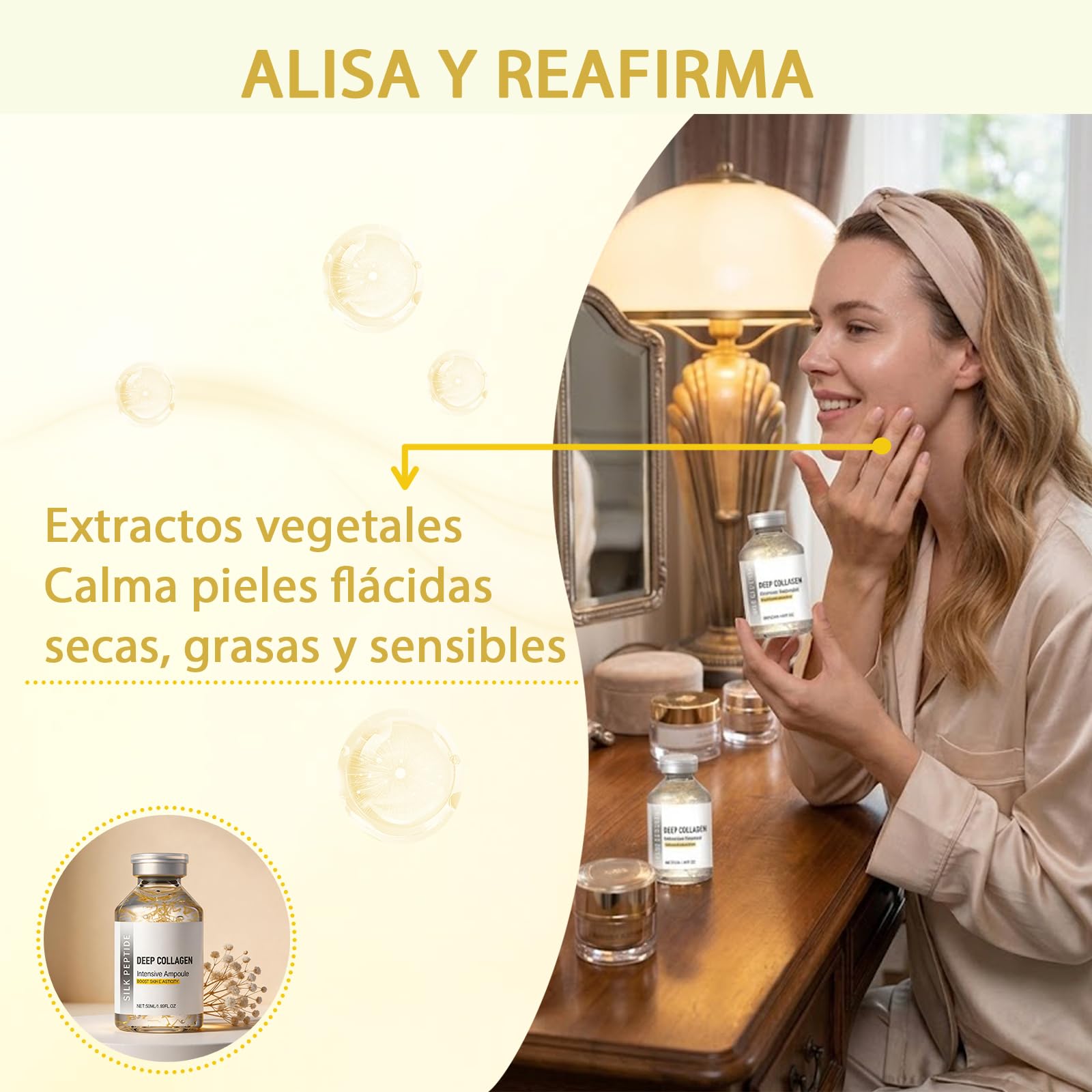 3PCS Deep Collagen Anti Wrinkle Cream In Serum,Crema antiarrugas con colágeno profundo en sérum,Anti Aging,Face Tightening,Korean Deep Collagen Peptides Face Peptide Serum 1.7fl oz/50ml (3PCS)