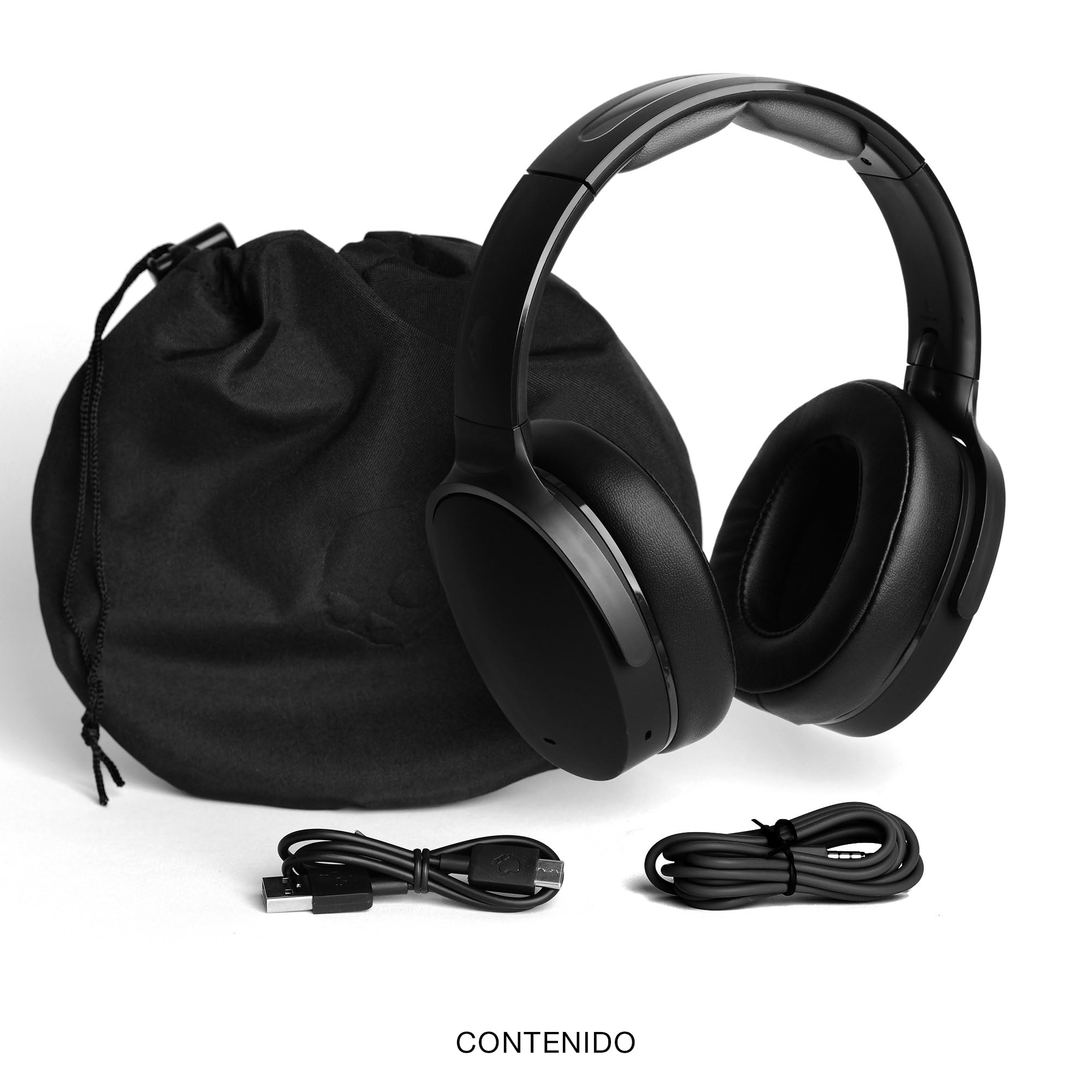Skullcandy Hesh ANC Cascos Over-Ear Inalámbricos con Cancelación de Ruido, 22 h de Autonomía, Micrófono, Compatibles con iPhone Android y Dispositivos Bluetooth, Negro