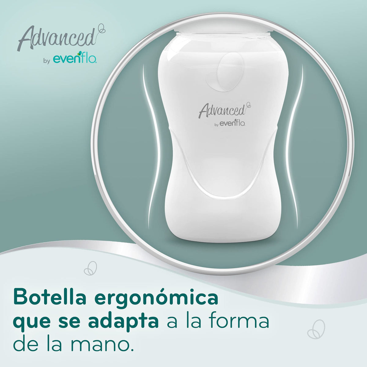 Advanced by Evenflo, Biberón Anticólicos Cuello Ancho, Transparente, Flujo Medio, 9oz/270ml, 2 piezas, MEX.