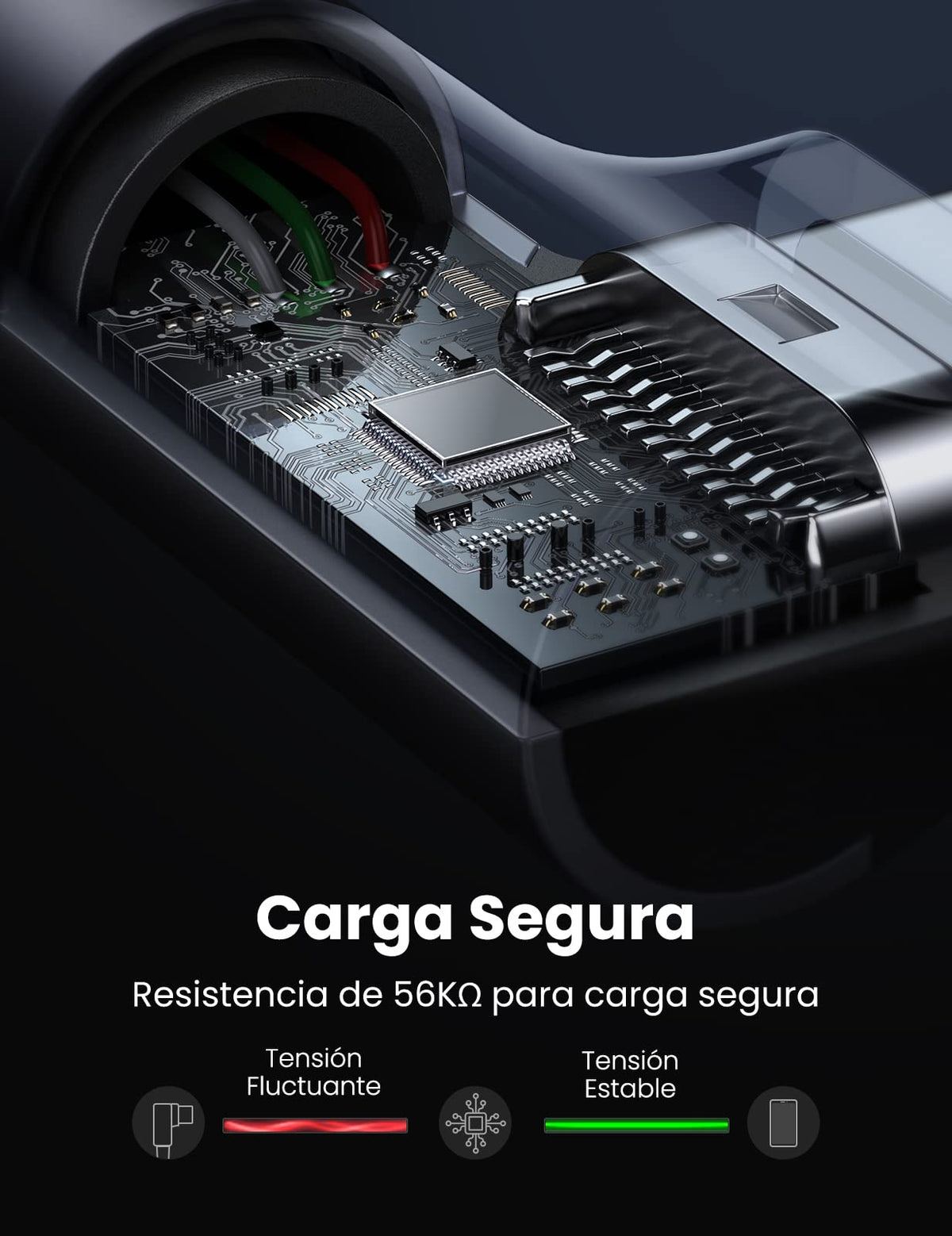 UGREEN Cable USB Tipo C 90 Grados, Codo Nylon Trenzado Carga Rápida Compatible con iPhone 16 15 Pro Max Plus, Galaxy S25 S24 S23 Note 20, Xiaomi, Huawei P10, LG, 2M