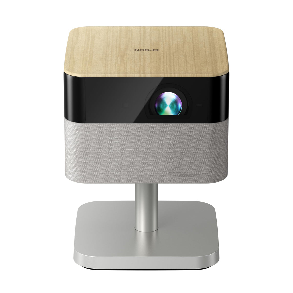 Proyector Epson Lifestudio™ Flex Plus EF72 Roble 4K Pro-UHD con Sonido Bose, App Epson Projection Studio, Soporte Ajustable, Google TV Integrado y tecnología Triple Core Engine
