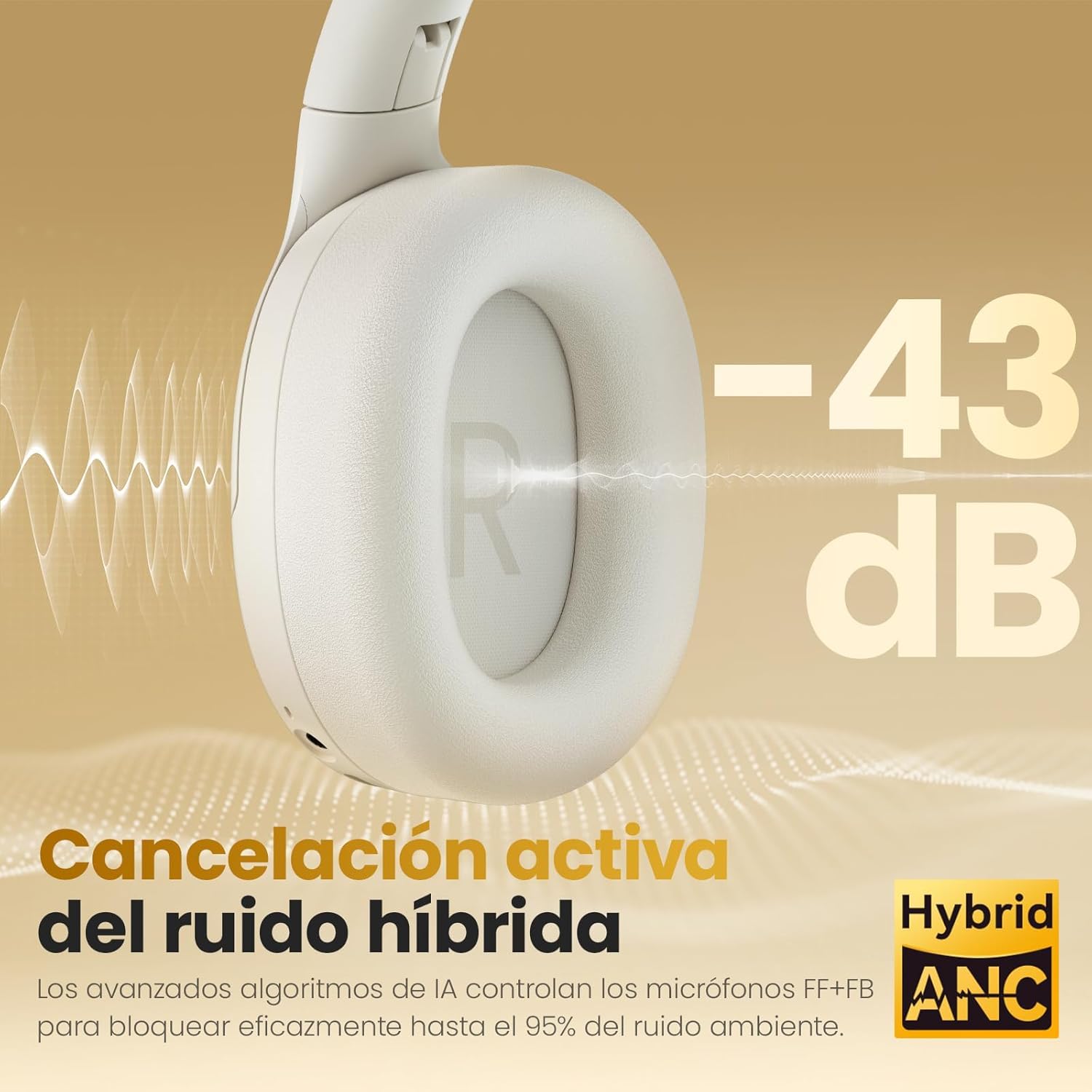 HAYLOU S30 Pro Audífonos Inalámbricos ANC, Bluetooth 5.4, 80H Batería
