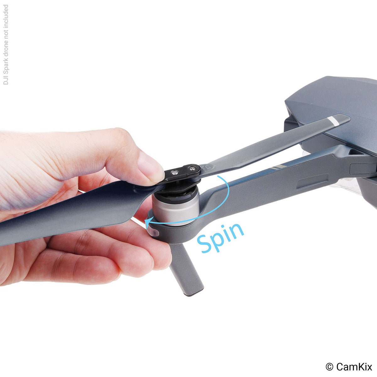CamKix Propellers for dji Mavic Pro - 2 Set (8 Blades) - Gray + White - Quick Release Foldable Wings - Flight Tested - Essential dji Mavic Pro Accessory - Excellent Reliability and Responsiveness