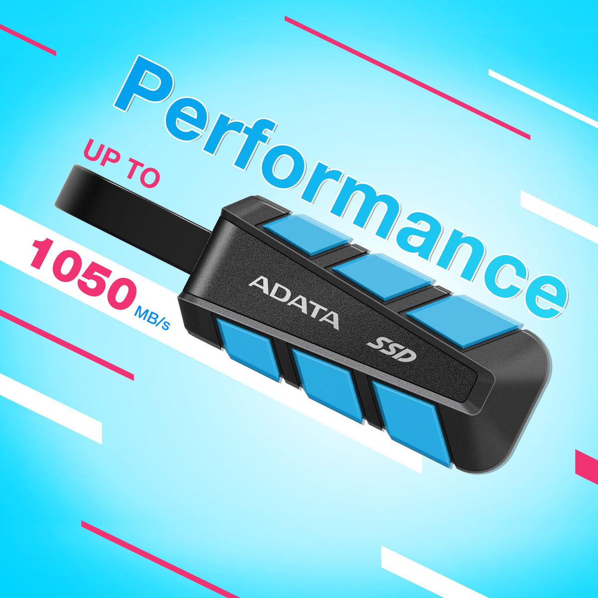 ADATA SC740 Unidad Externa de Estado sólido de 500 GB, USB 3.2 Gen2 USB-C SSD Externa portátil - hasta 1050 MB/s