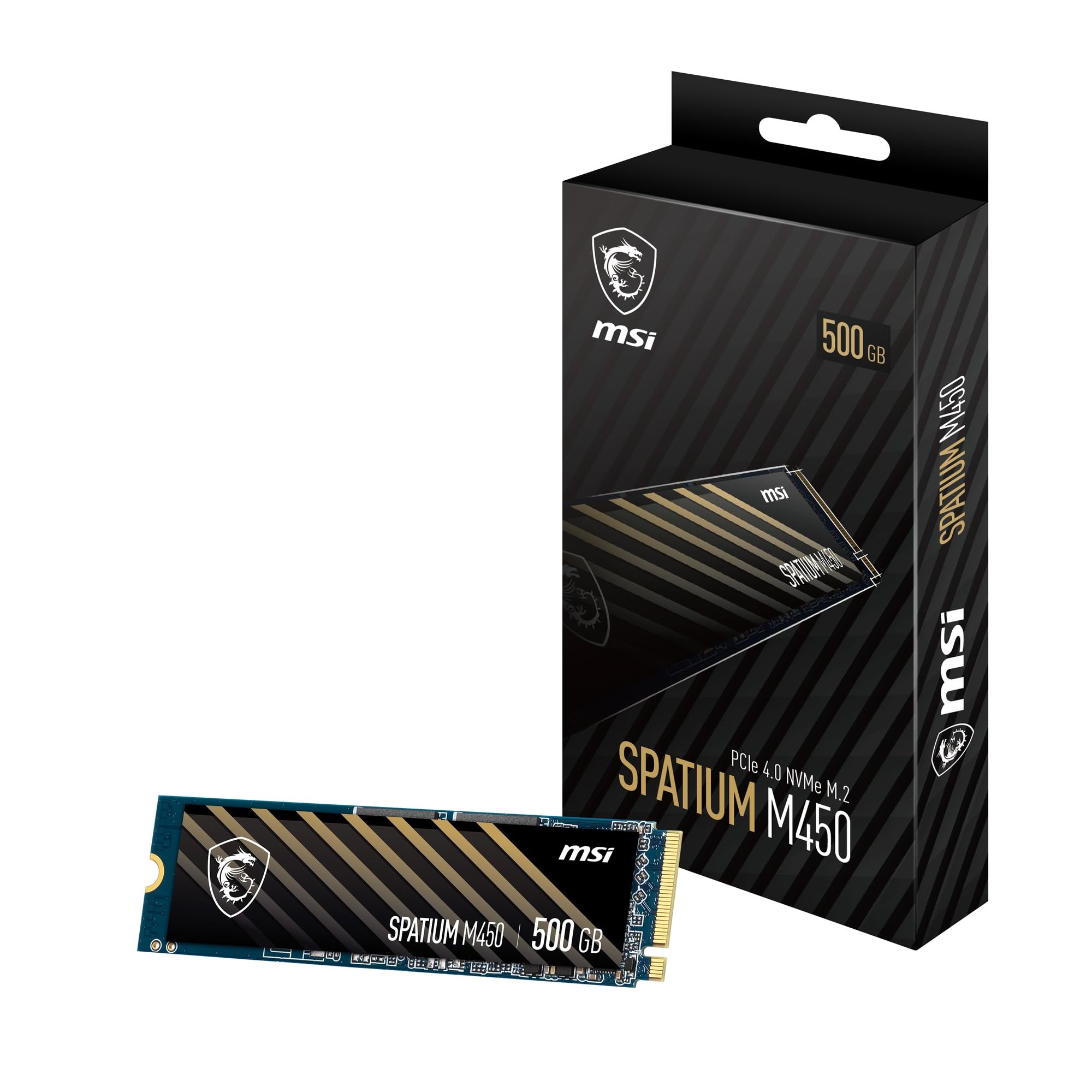 MSI SPATIUM M450 PCIe 4.0 NVMe M.2 500GB V1 Unidad de Estado sólido HD4912