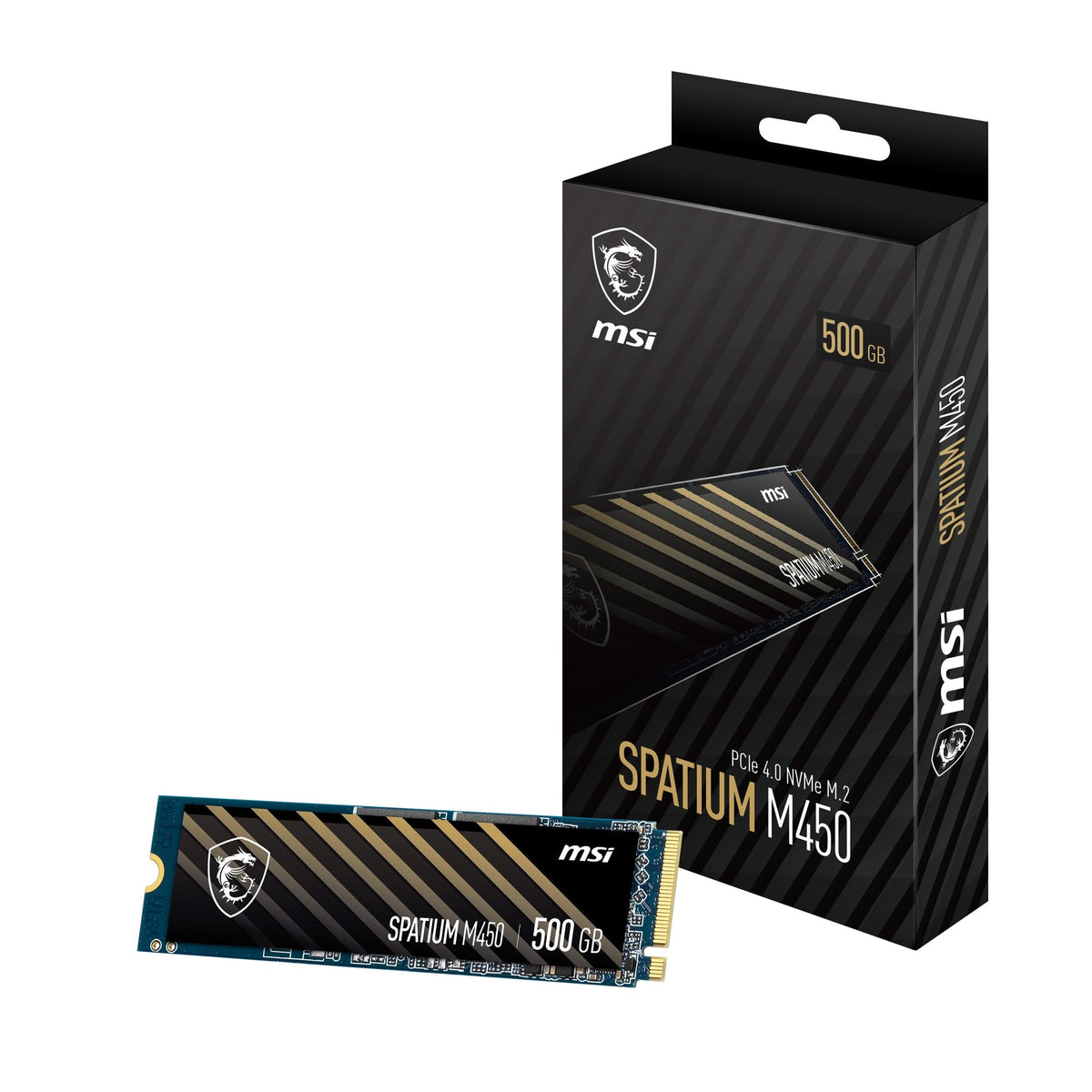 MSI SPATIUM M450 PCIe 4.0 NVMe M.2 500GB V1 Unidad de Estado sólido HD4912