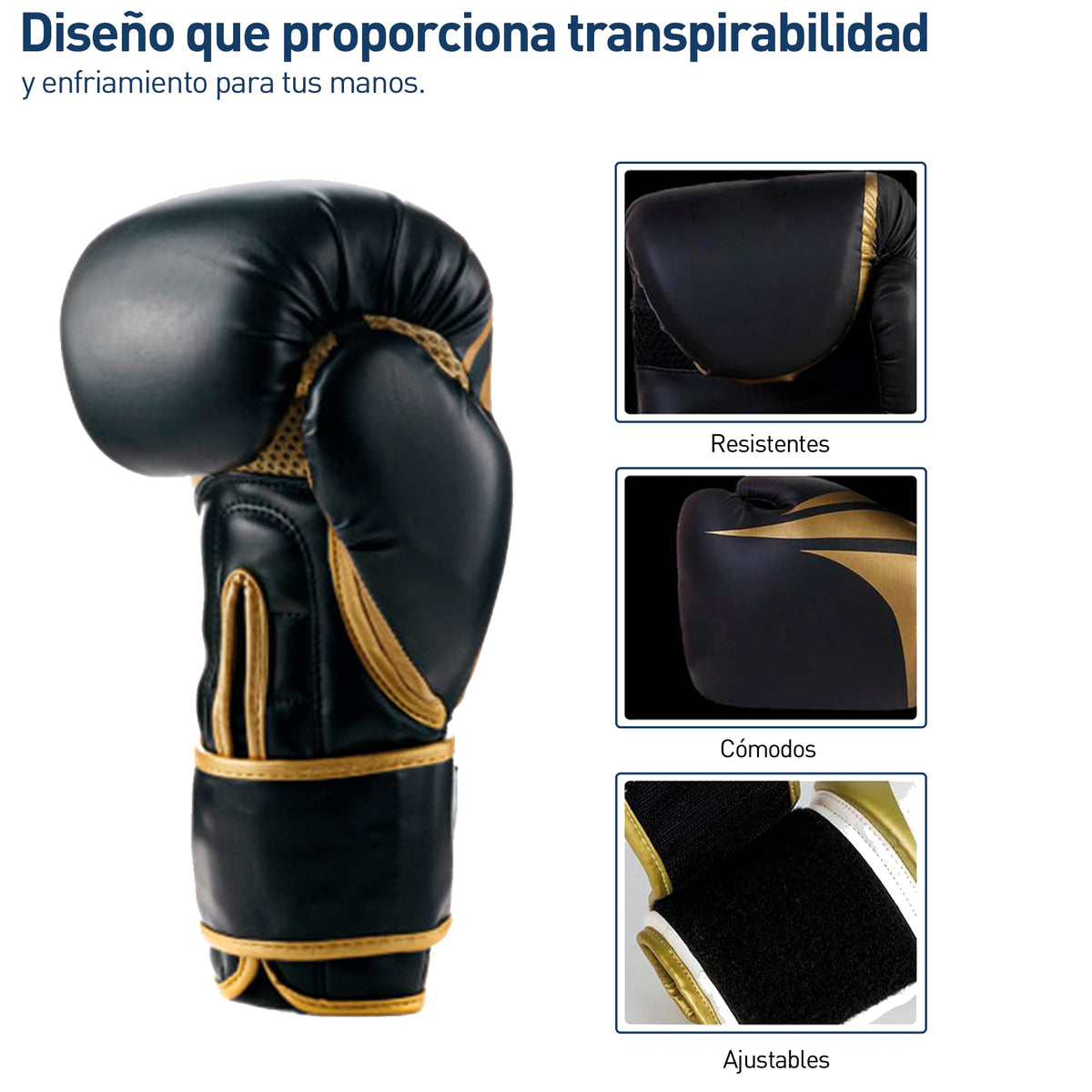 Bluelander Guantes de Boxeo 12 Oz, Unisex, Incluye Protector Bucal, Absorción de Impactos y Correa de Velcro, para Entrenamiento de Kickboxing, MMA y Artes Marciales Mixtas