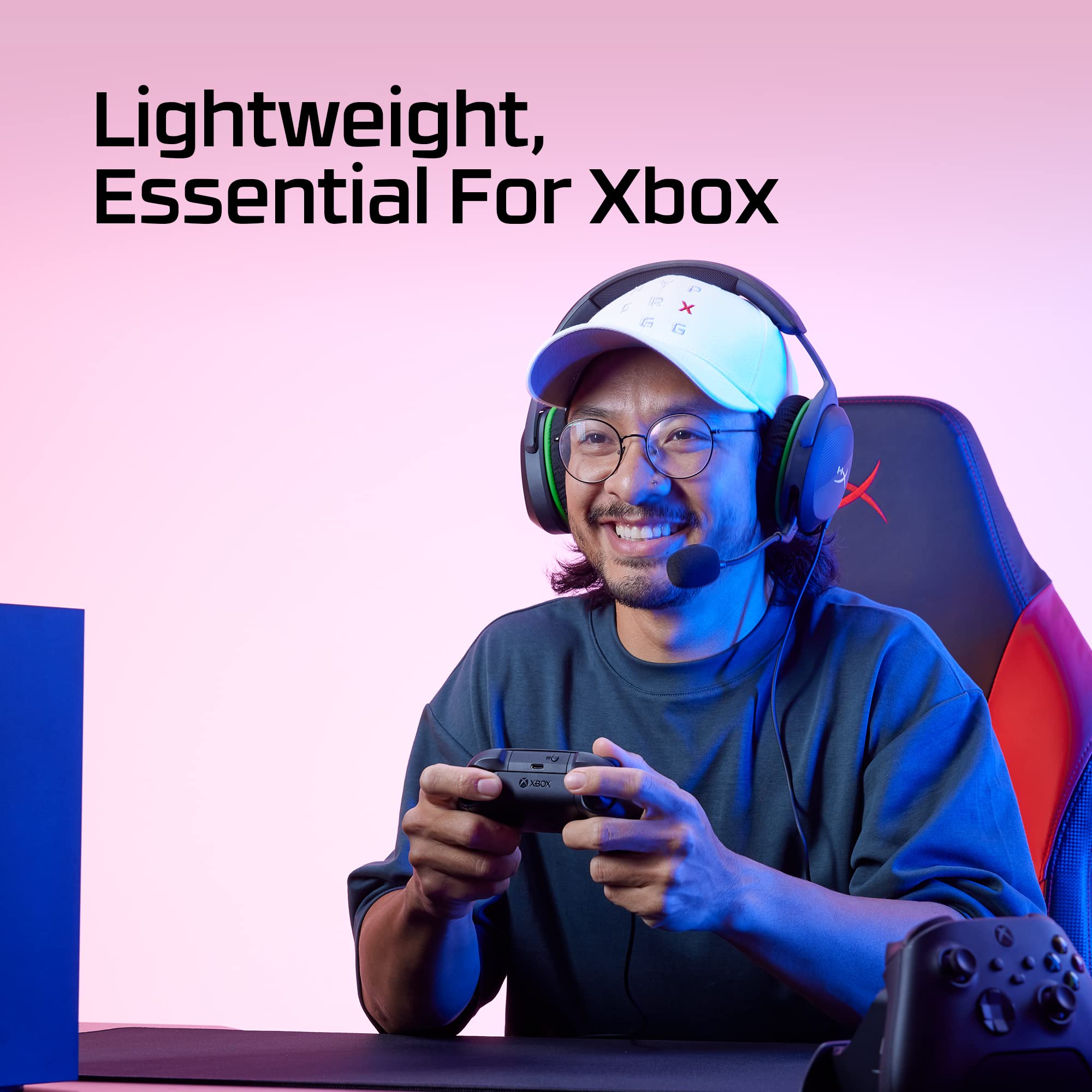 HyperX CloudX Stinger 2 Core Negro - Audífonos supraaurales livianos con micrófono para Xbox - Series S, X - One