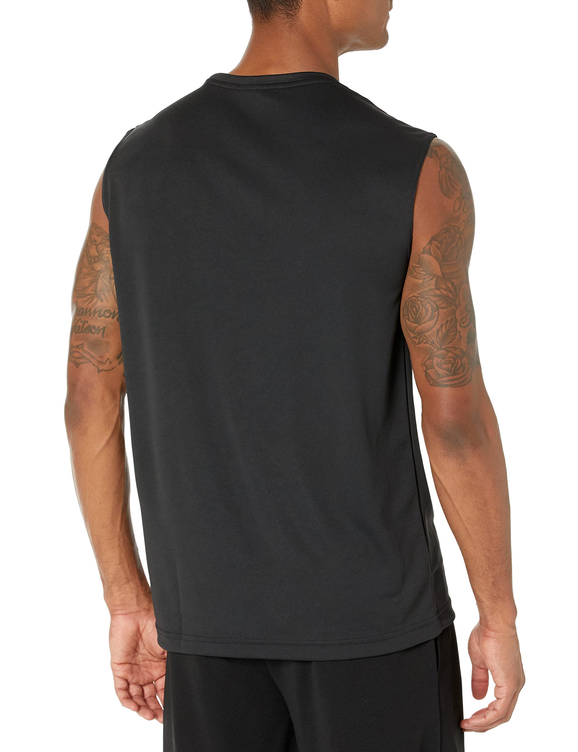 Amazon Essentials - Performance Tech Muscle - Camiseta sin mangas para hombre, paquete de 2, negro/gris oscuro, talla XG