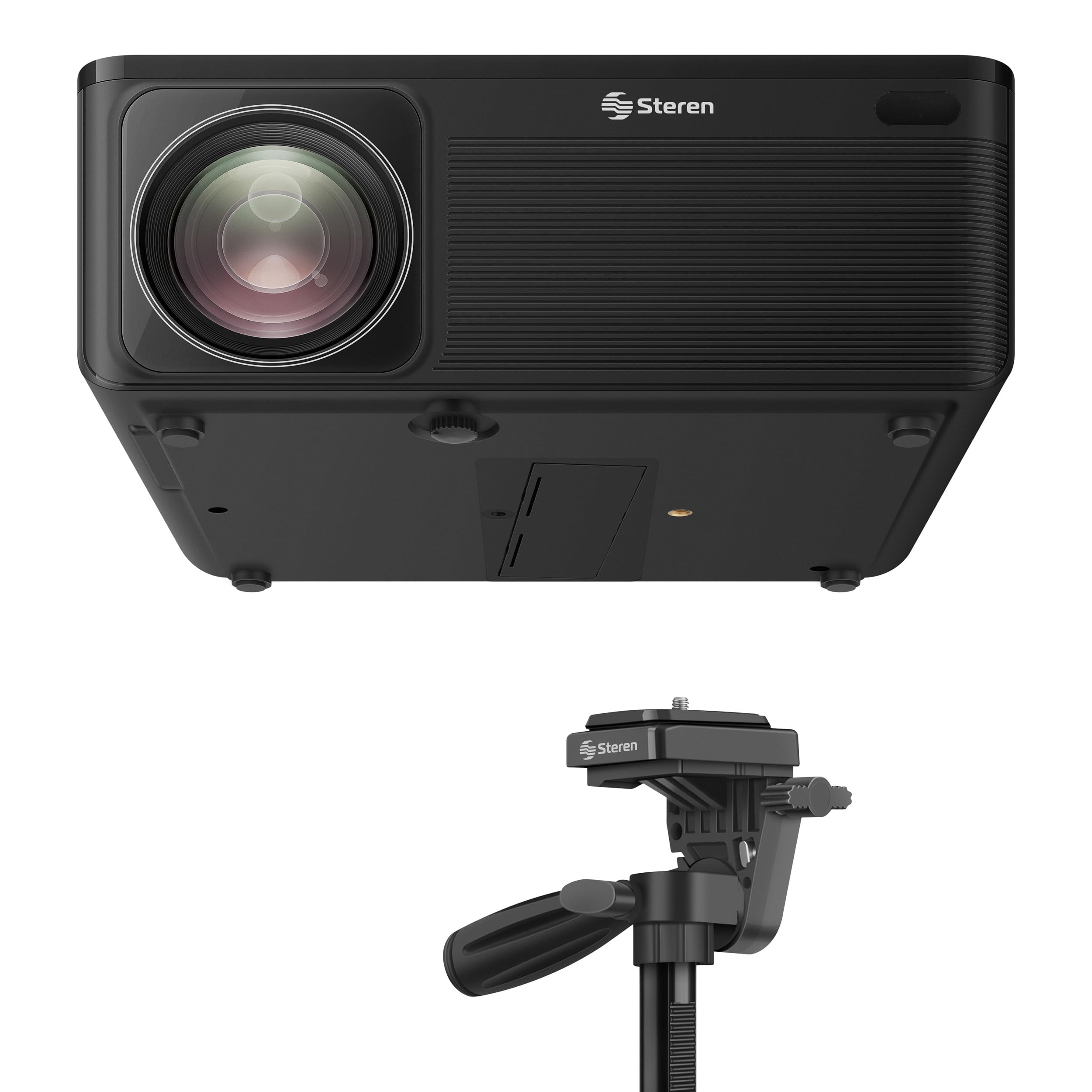 STEREN Proyector Multimedia Full HD de 600 ANSI LM con función Espejo | Bluetooth, Función Espejo, Cine en Casa, Pantalla Grande PRO-550