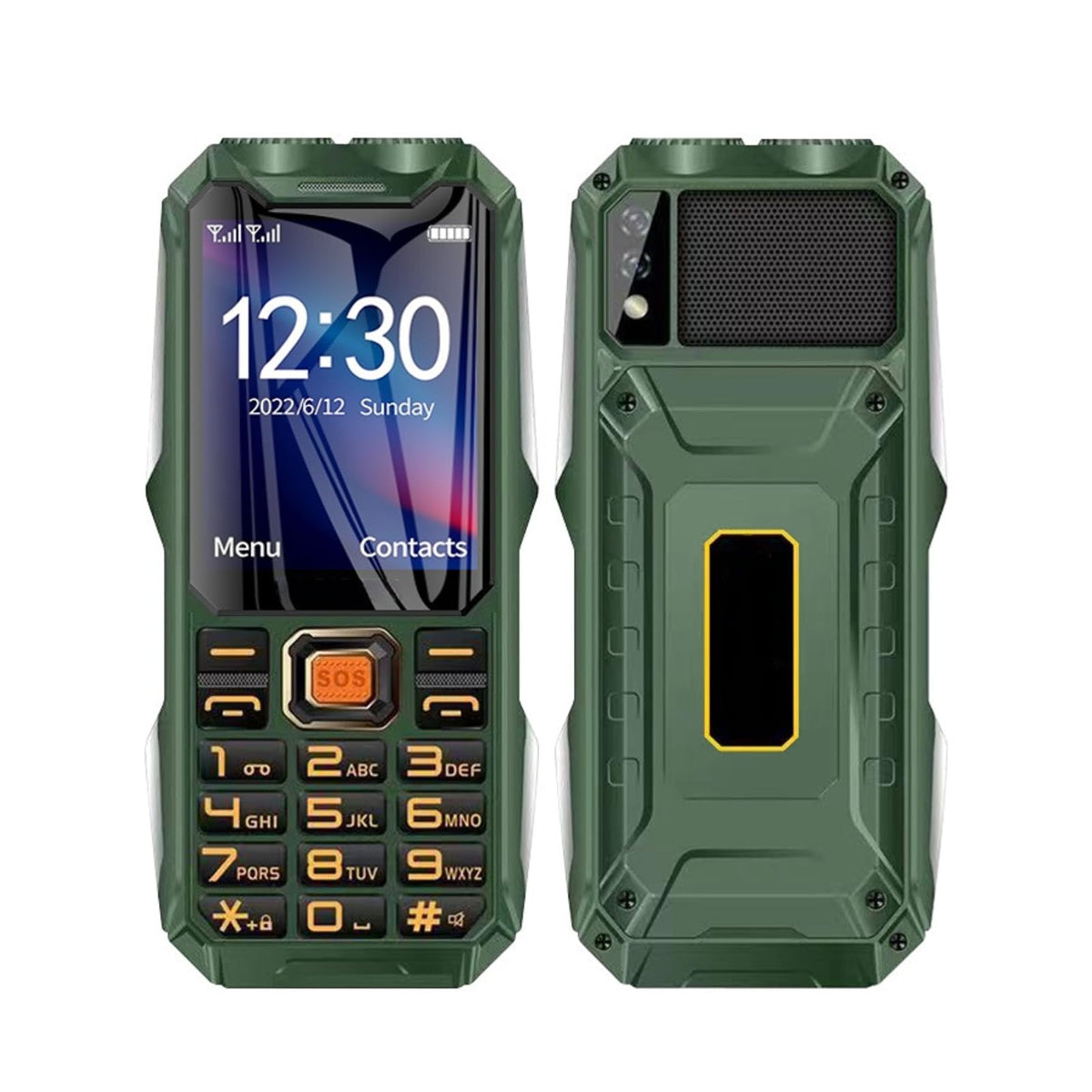 Teléfono celular para personas mayores, 2.6in Botones grandes de alto volumen 16800mAh Teléfono móvil de larga espera para personas mayores, música, radio, linterna 2G Teléfono celular multifuncional