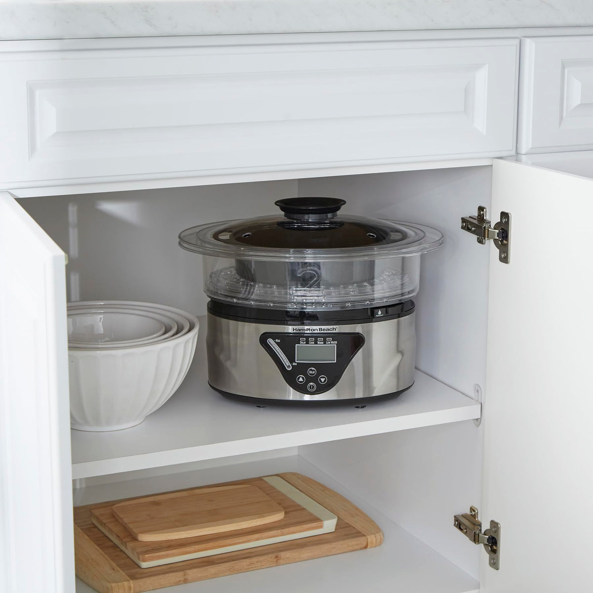 Hamilton Beach 37530Z/ Vaporera y Arrocera Digital/Bandejas Apilables/Capacidad de 5.2L