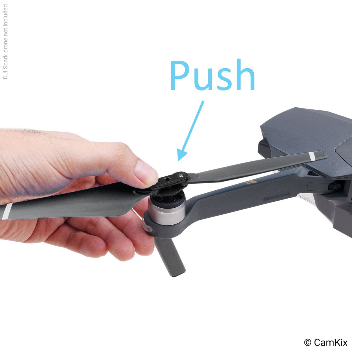 CamKix Propellers for dji Mavic Pro - 2 Set (8 Blades) - Gray + White - Quick Release Foldable Wings - Flight Tested - Essential dji Mavic Pro Accessory - Excellent Reliability and Responsiveness