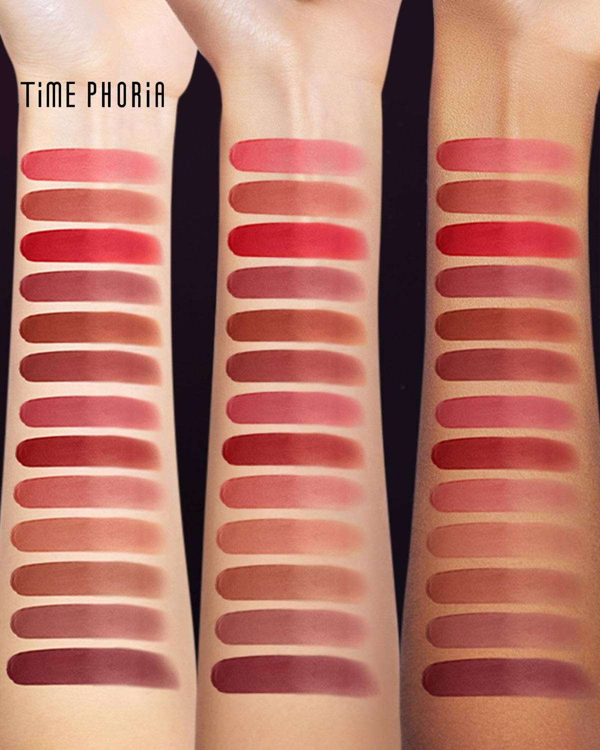 TIMEPHORIA Tinta para Labios y Mejillas 3 en 1, Labial de Lodo Velvet Mate Difuminado, Rubor en Crema de Larga Duración con Aplicador de Silicón, Maquillaje Multiusos para Rostro y Ojos 009 Cosmic