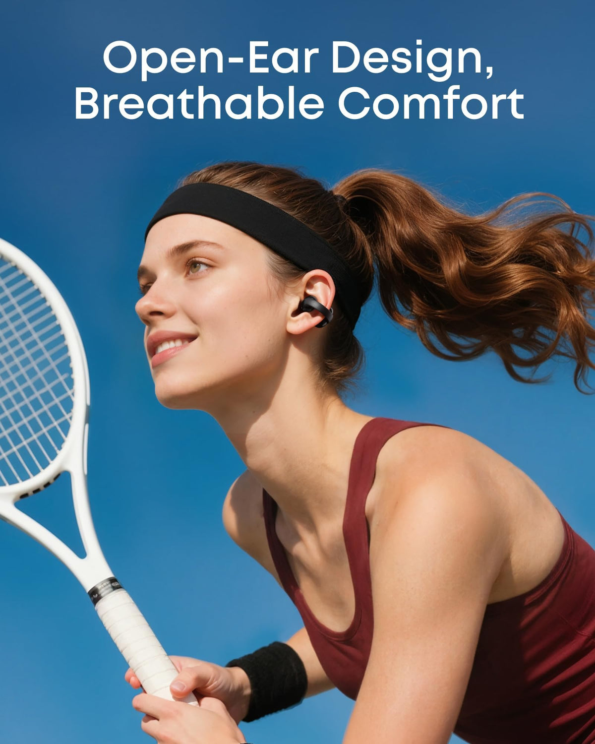 Soundcore by Anker C50i Audífonos de Oído Abierto, Hi-Res LDAC, diseño FlexiClip, hasta 28h, Drivers de 12mm, Menor Fuga de Sonido, Audífonos con Traducción, Llamadas nítidas IA