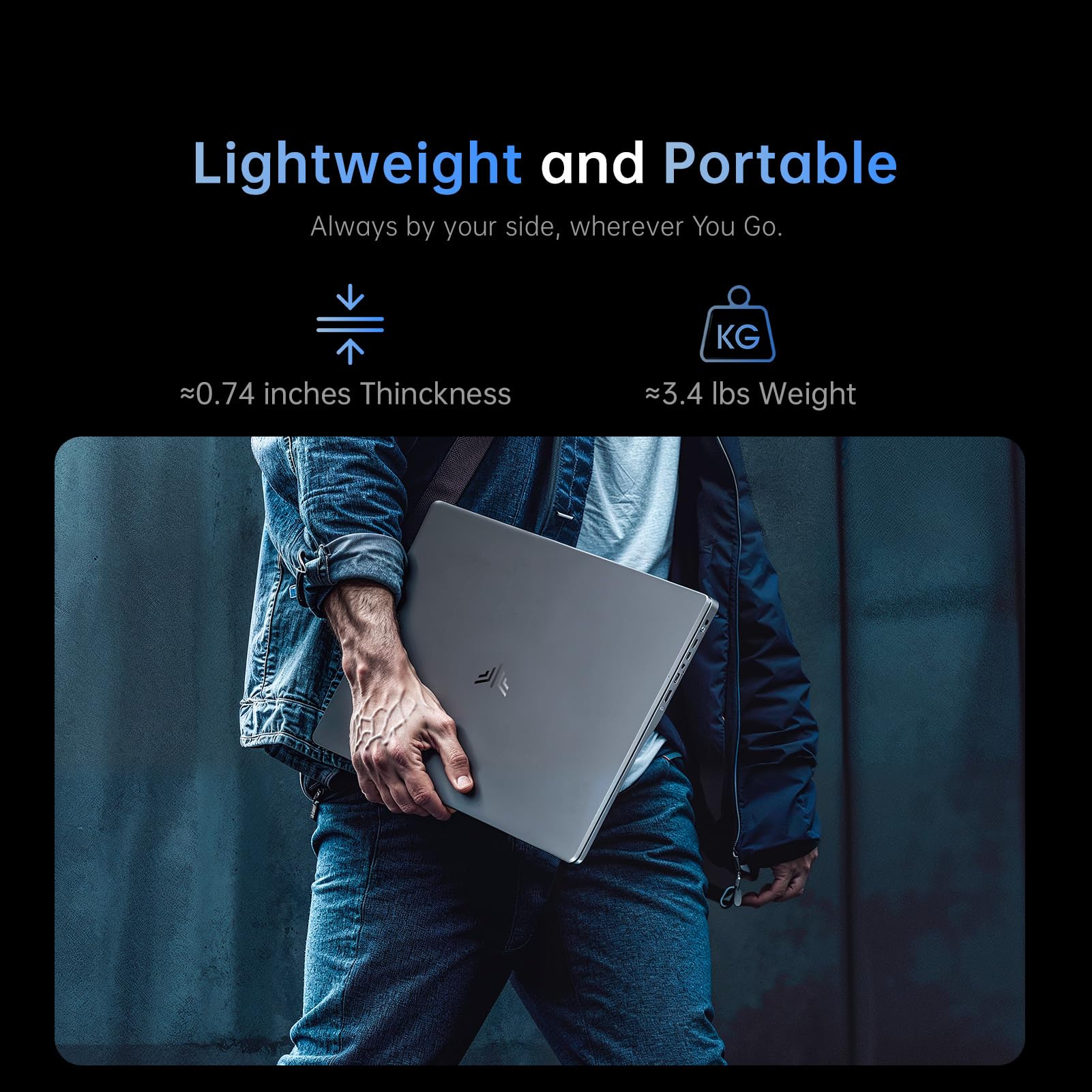 ACEMAGIC Laptop 2026, 15.6 Pulgadas FHD IPS, AMD Ryzen 3 4300U (hasta 3.7 GHz), 16 GB RAM DDR4, 512 GB SSD, Windows 11 Pro, Batería 54.72 WH Laptop para Trabajo y Estudio