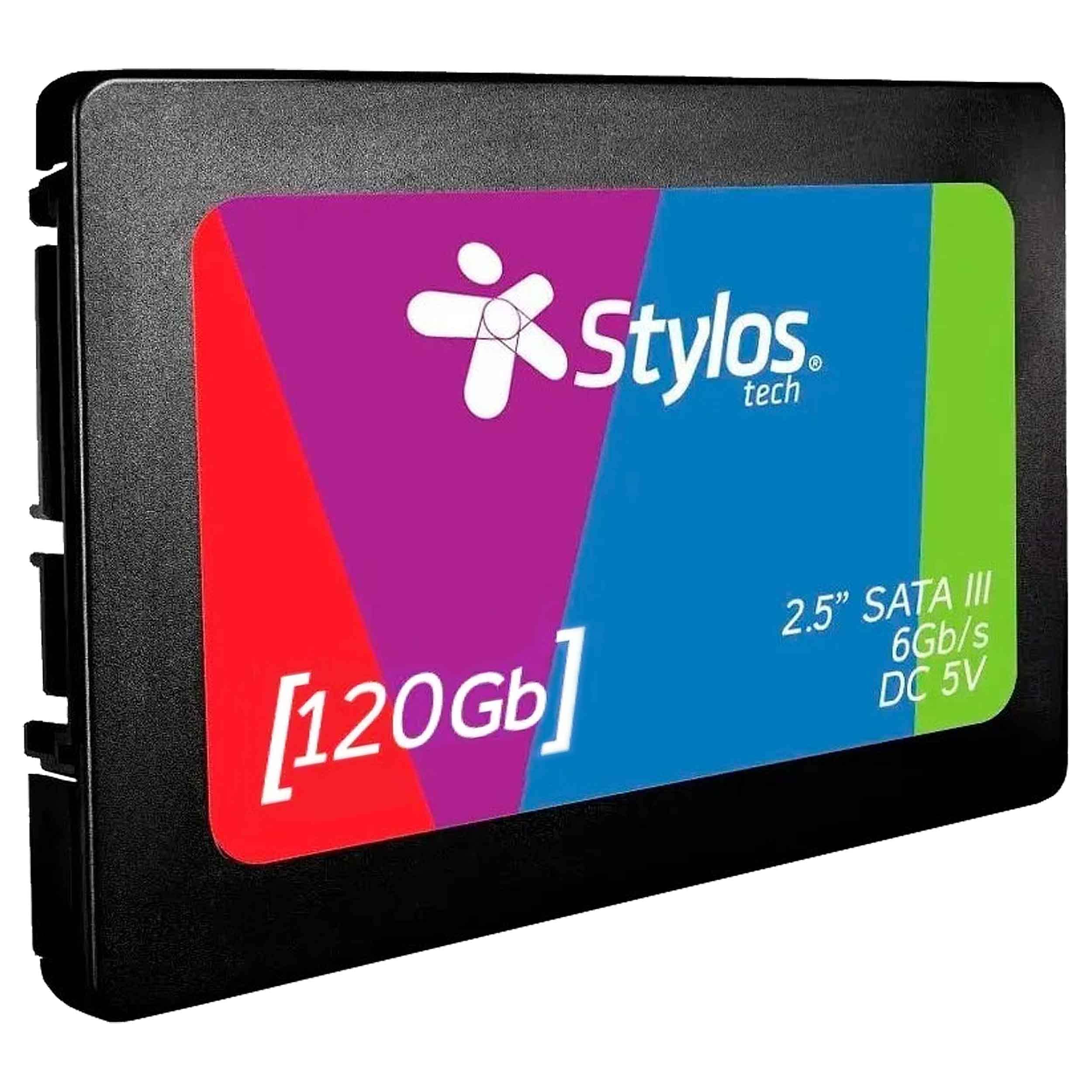 Stylos Unidad de Estado Sólido Tech (STMSSD1B) 120 GB SATA III 6Gb/s 2.5" Compatible con la mayoría de los Ordenadores portátiles Lectura/Escritura 510 MB/sy460 MB/s.