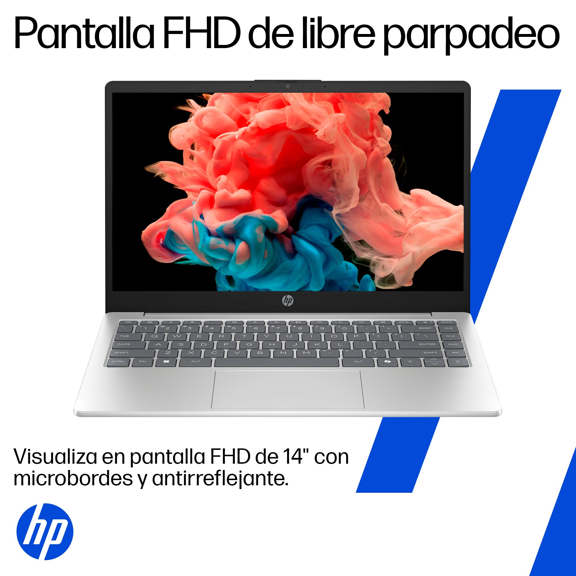 HP Laptop 14-ep0252la, Intel Core i5, 8 GB, 512 GB SSD, 14", FHD, Windows 11 Home, Teclado en Español, Garantía México, Plateado