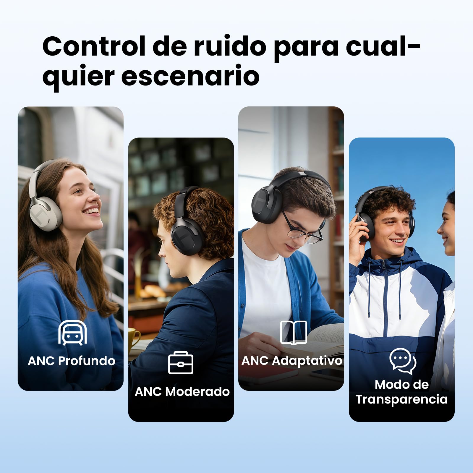 HAYLOU S40 Audífonos Inalámbricos ANC, Bluetooth 6.0, 90H Batería