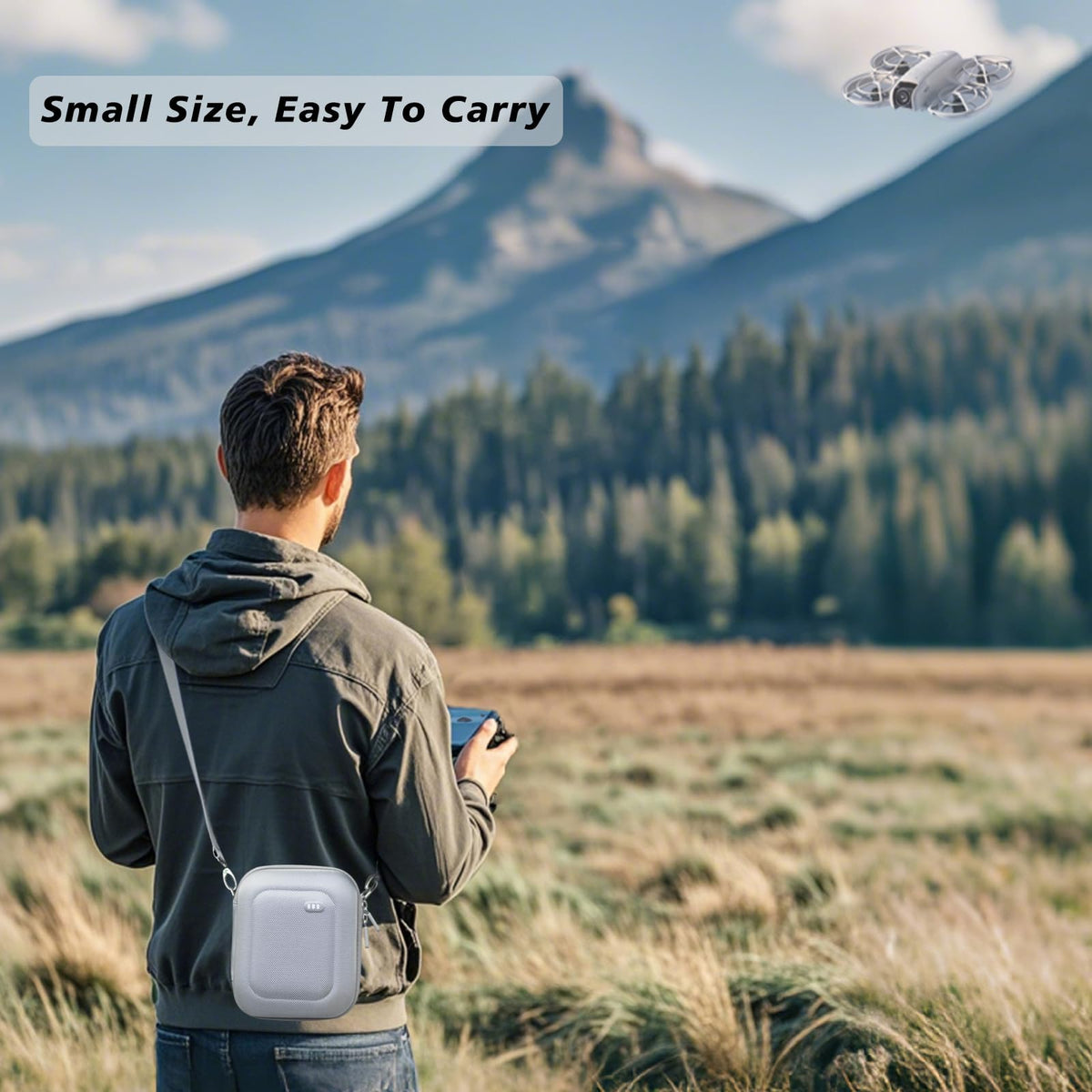 Krypthos - Funda de transporte para DJI Neo, bolsa de hombro portátil de viaje con correa elástica para arreglar DJI Neo Drone, adecuado para viajes y almacenamiento en el hogar, drone y sus