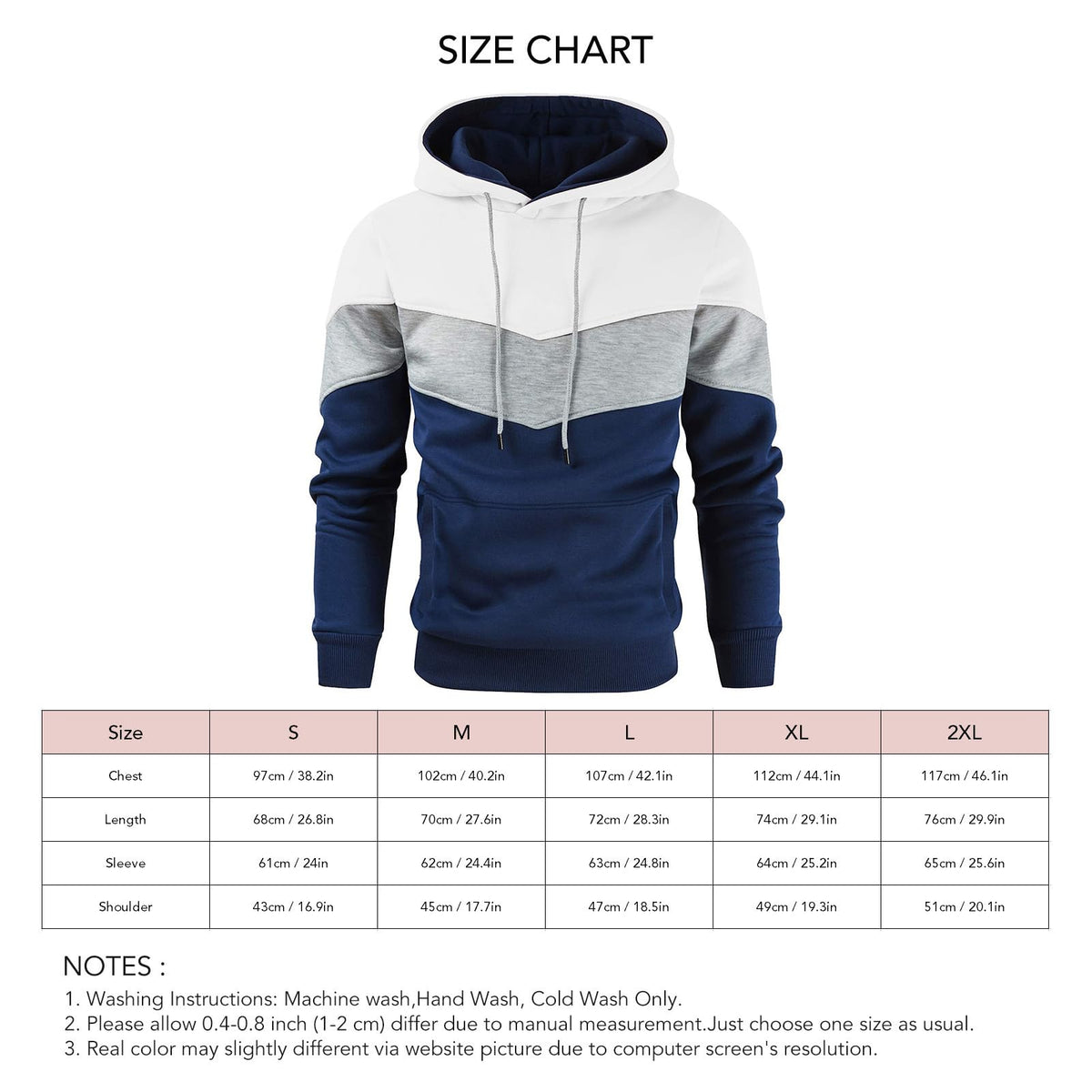 Sudadera Deportiva Masculina Sudadera Con Capucha Transpirable Sudadera Con Capucha Suave Sudadera Con Capucha Para Hombre Moda Suelta Cómoda Transpirable Bloqueos De Color (M)
