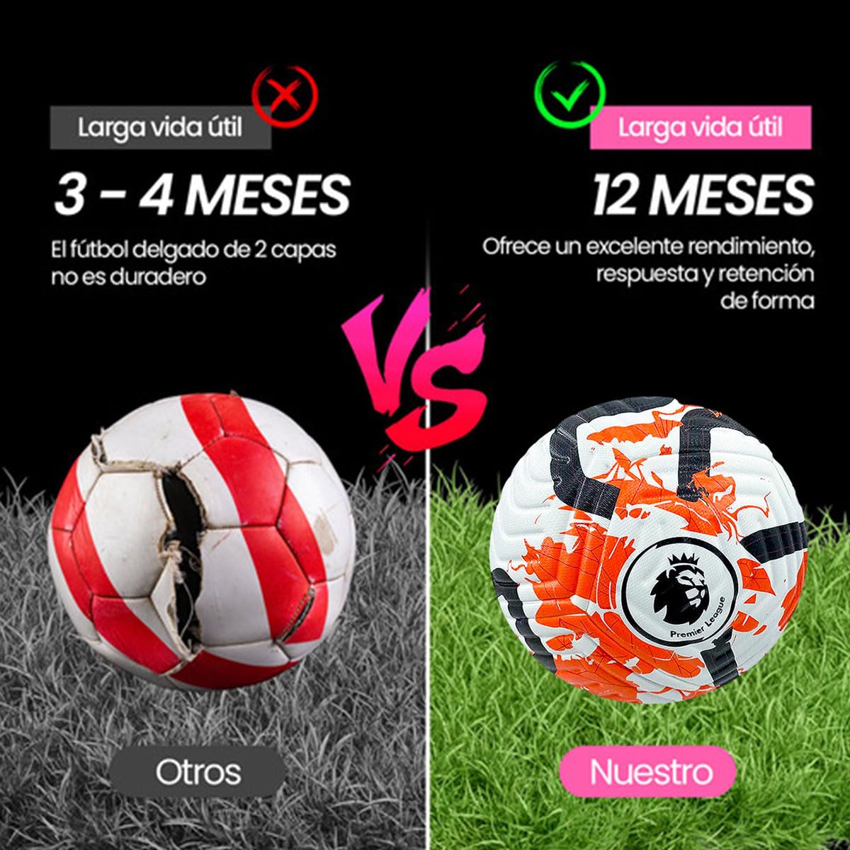 QMCZLA Balón de fútbol de Entrenamiento Juvenil,tamaño Normal de Partido 5, con Red de Pasador,para niños y Adultos,Soccer Lovers Gift, Champions League Football Fans Memorabilia.(OZZQ-Color Naranja)