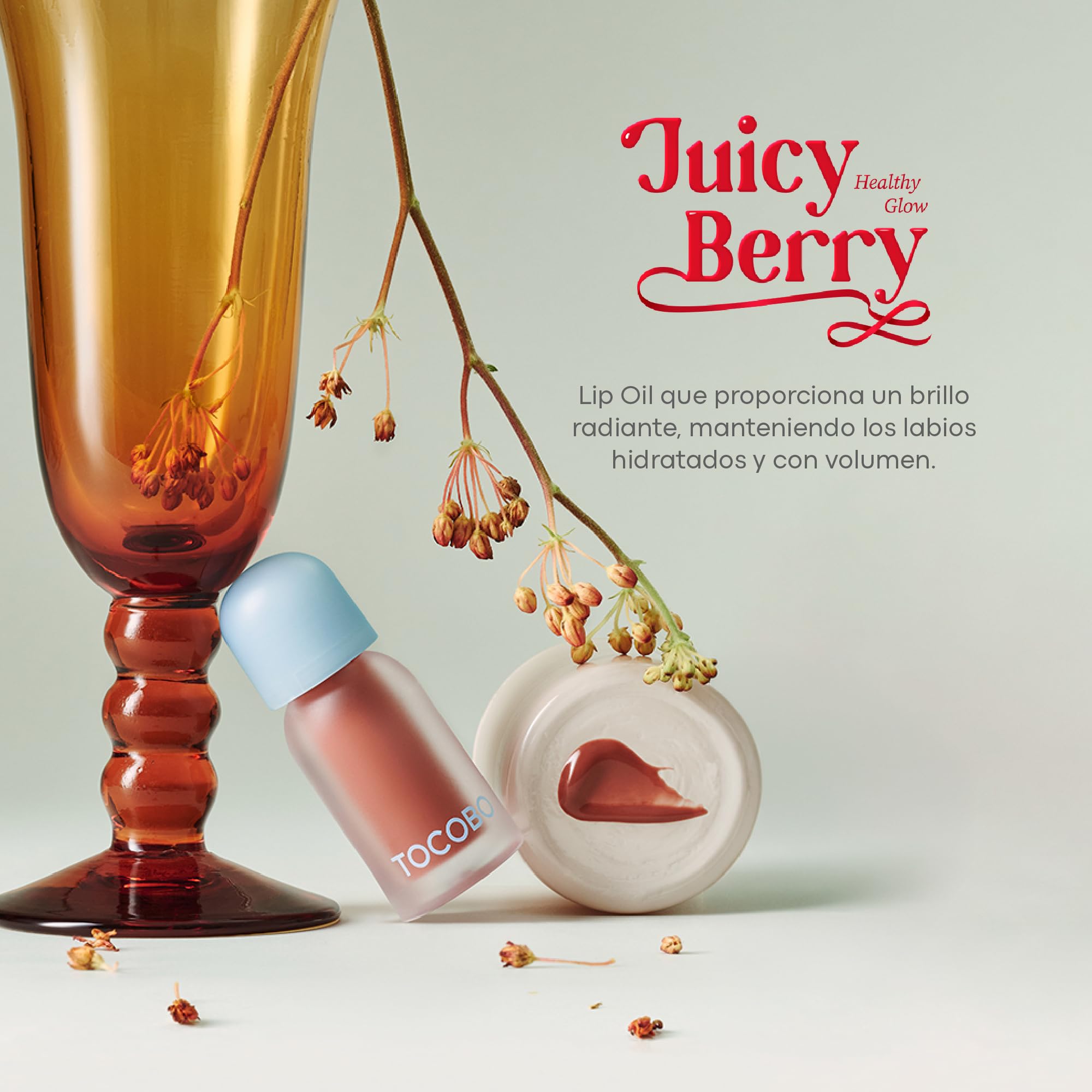 TOCOBO Lip Oil Juicy Berry 04 Bitter Brown 4 g Tinta Labial Coreano Hidratante con Brillo y Volumen