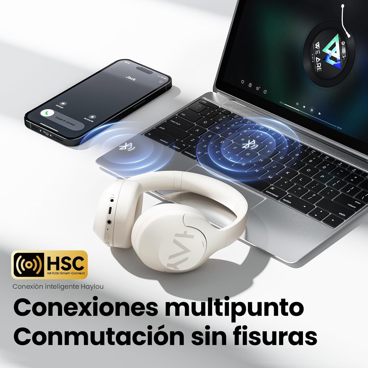 HAYLOU S30 Pro Audífonos Inalámbricos ANC, Bluetooth 5.4, 80H Batería