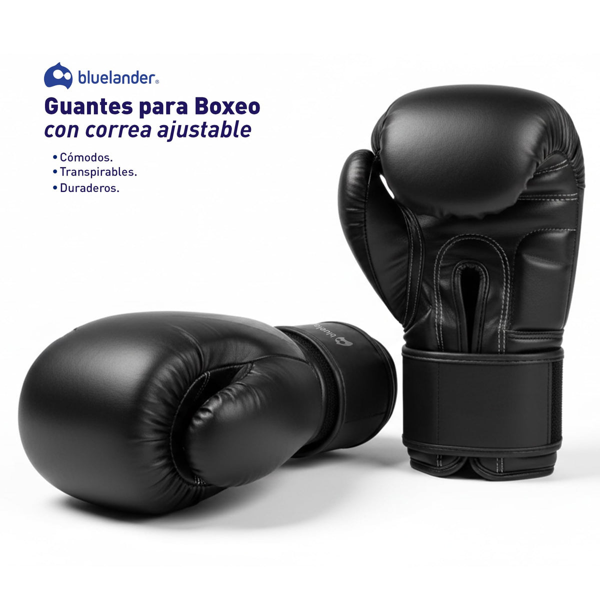 Bluelander Guantes de Boxeo 14 Oz, para Entrenamiento, Incluyen Protector Bucal, Absorción de Impactos y Correa Ajustable, Adecuados para Hombres y Mujeres, Ideales para Kickboxing y MMA