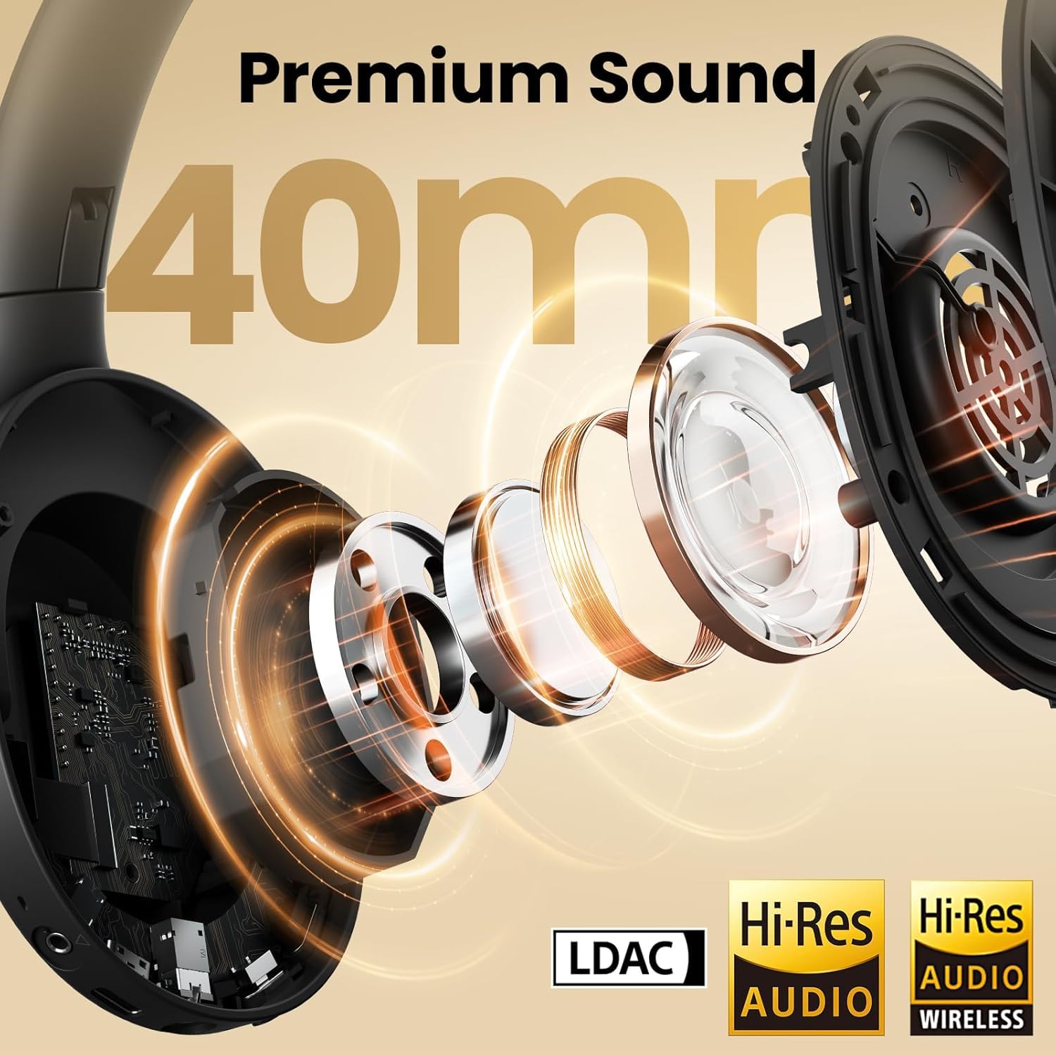 HAYLOU S30 Pro Audífonos Inalámbricos ANC, Bluetooth 5.4, 80H Batería