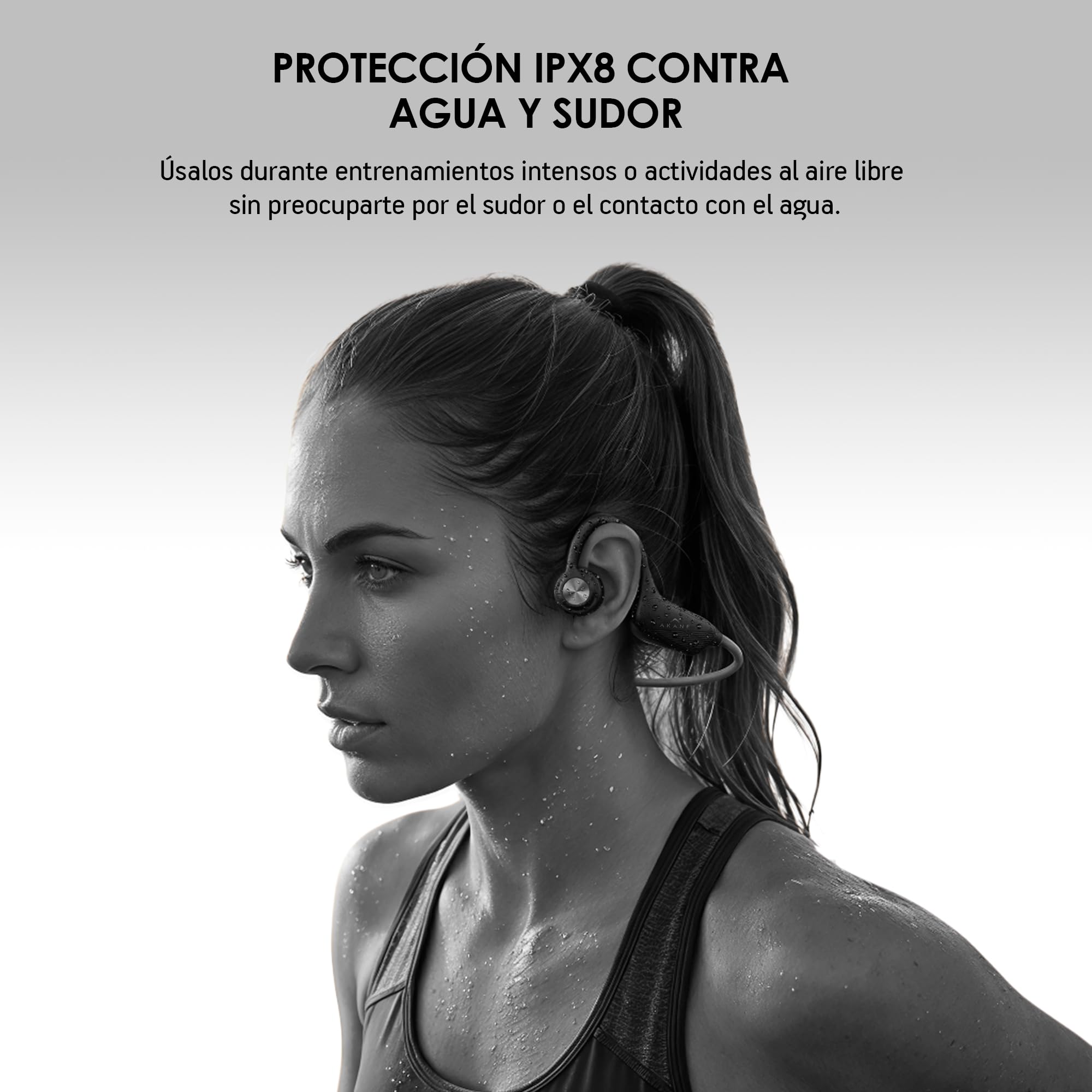 Akane Audífonos de Conducción Ósea para Nadar Bluetooth 5.4