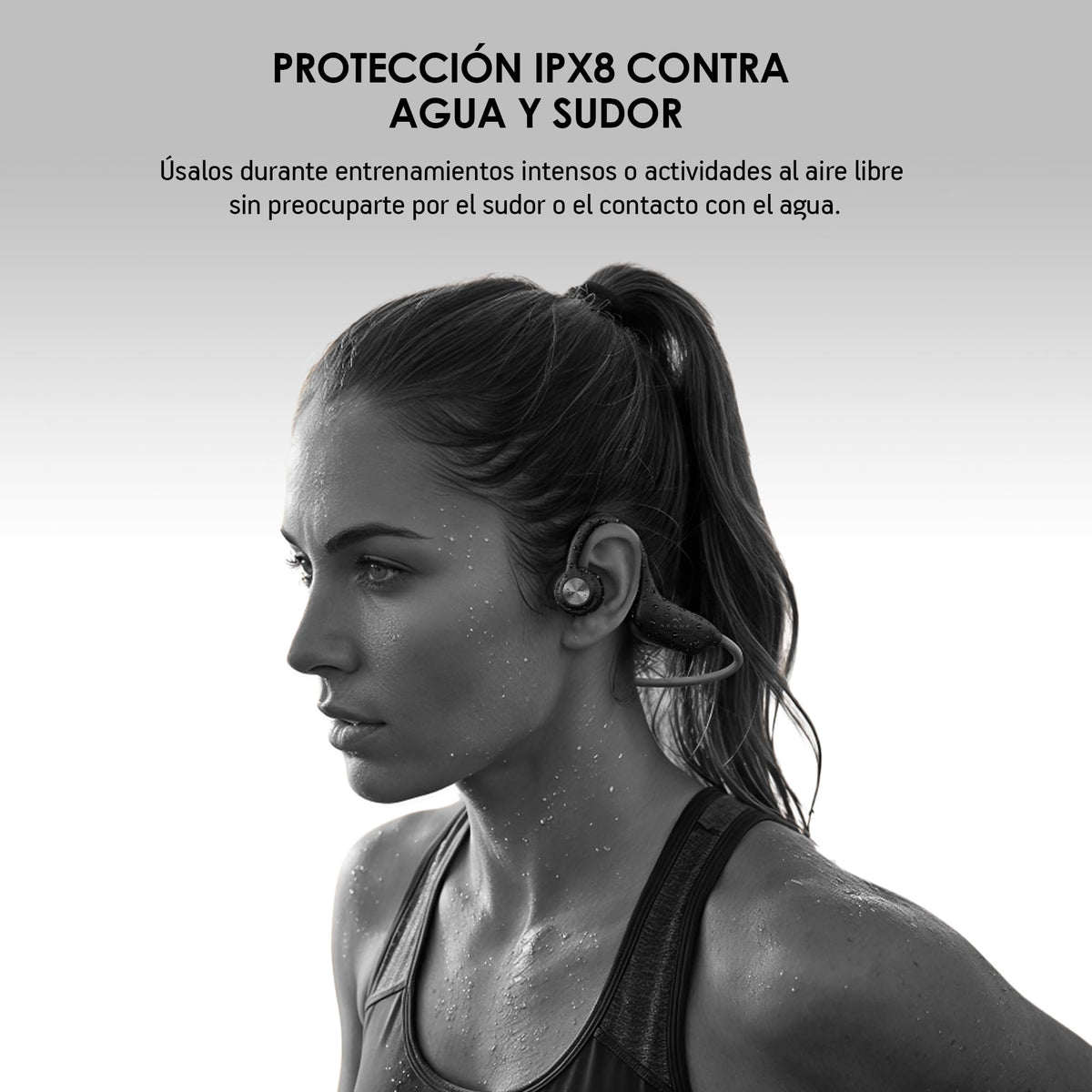 Akane Audífonos de Conducción Ósea para Nadar Bluetooth 5.4