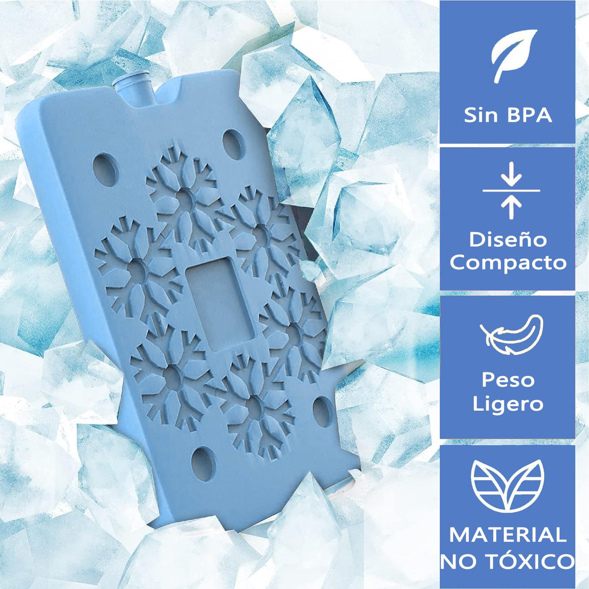 TYWGZVZ Paquete de 8 Hielos Reutilizables para Lonchera, Bolsa de Hielo Ultra Delgada para Hielera, Talla XL, Azul, ¡Mantiene LOS Alimentos FRÍOS por MÁS Tiempo!