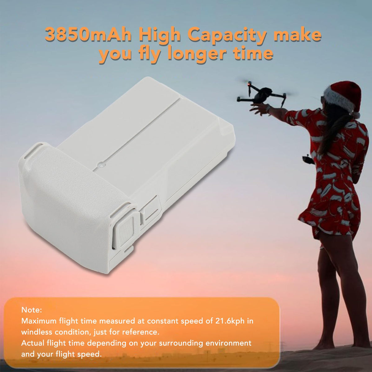 Batería de Dron de 3850 MAh para Mini 3, 3Pro, 4, 4Pro con 47 Minutos de Tiempo de Vuelo, Batería de Vuelo Inteligente Recargable, Diseño Amigable para Viajes para Mini 3 3Pro
