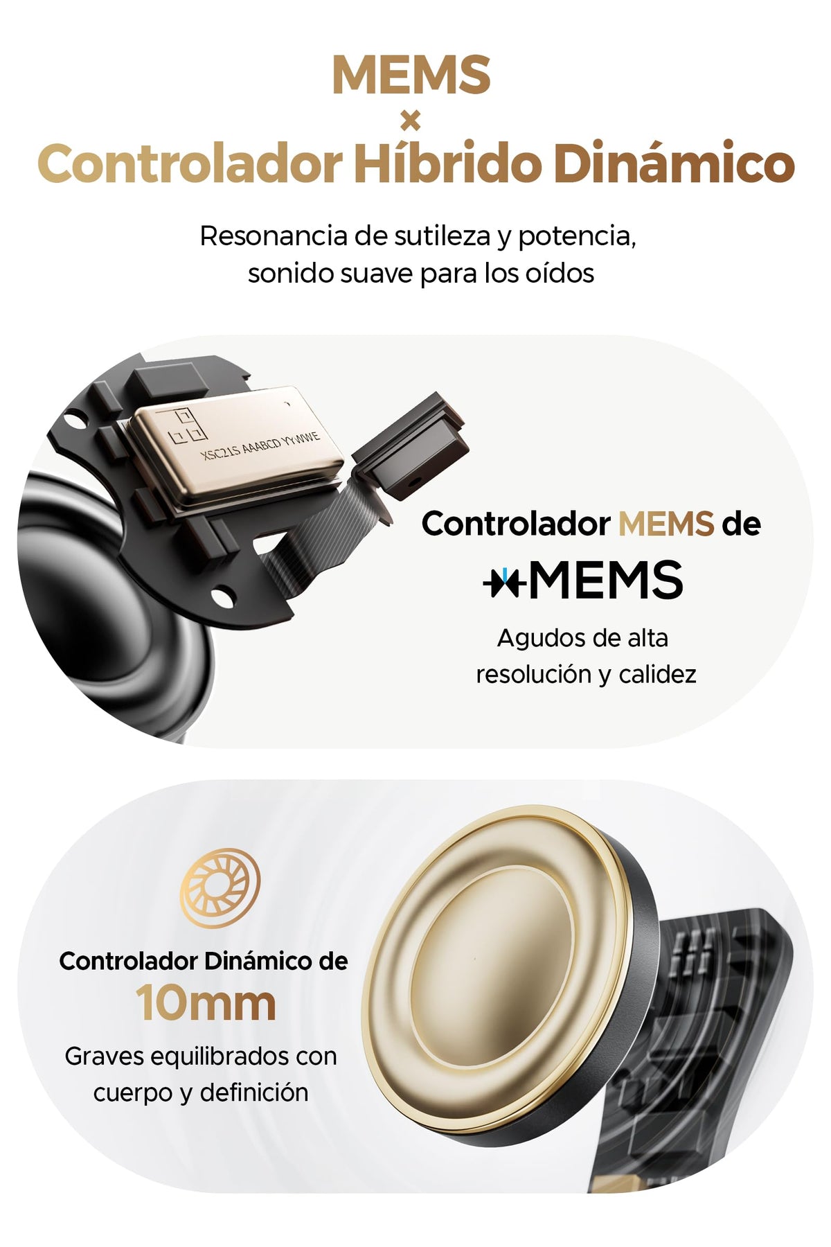 SoundPEATS Air5 Pro+ Audífonos Inalámbricos In-Ear HiFi, Tecnología xMEMS