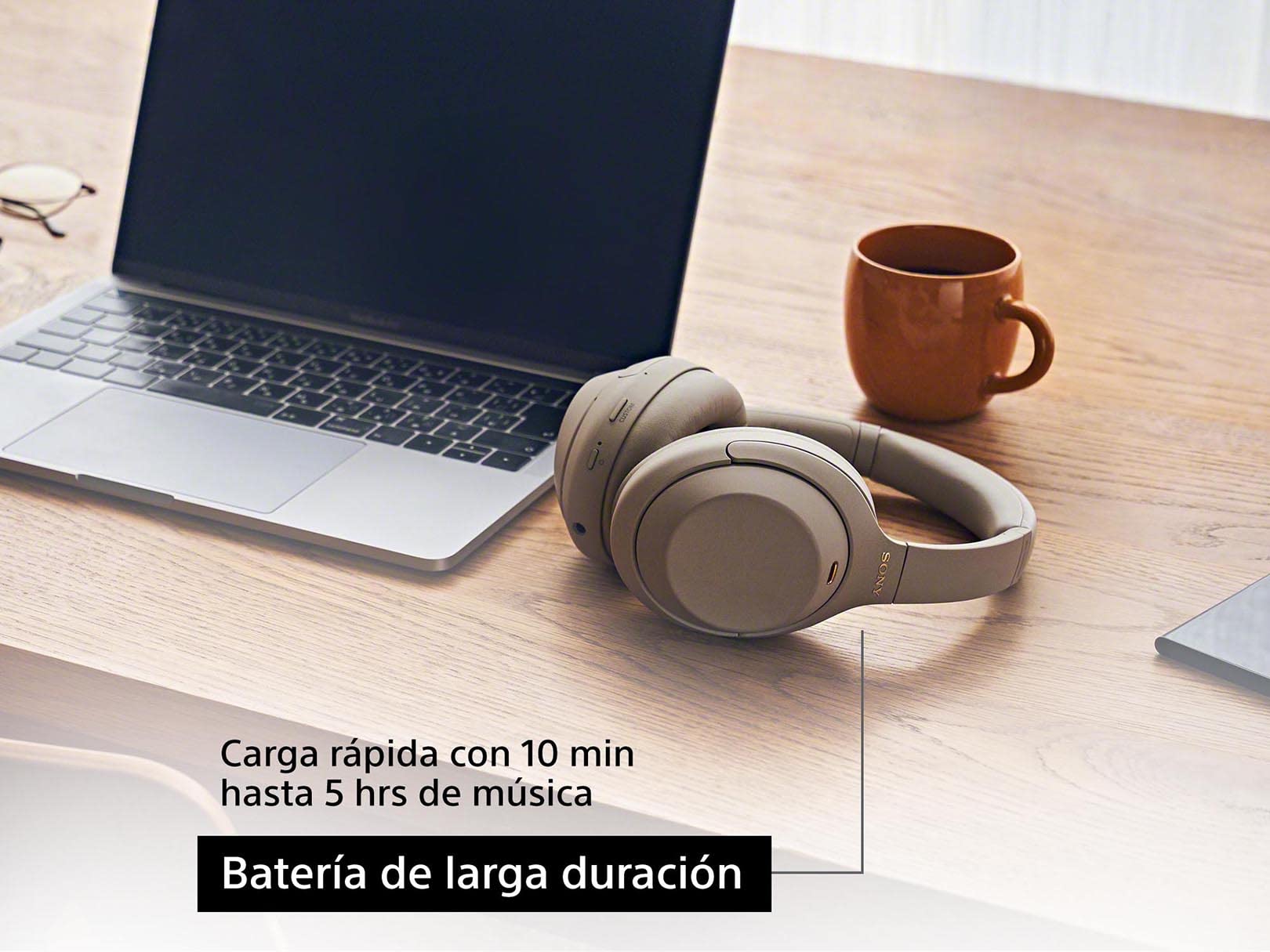 Sony WH1000XM4/S Audífonos de Diadema inalámbricos con Noise Cancelling, Silver, Grande (Versión Nacional)