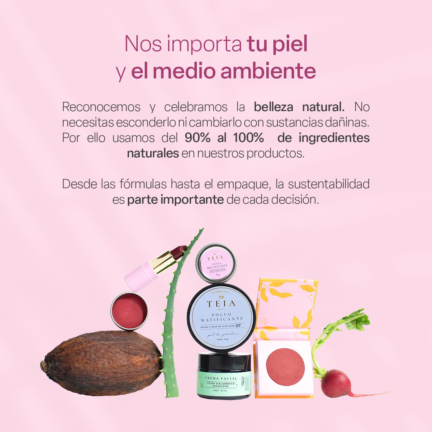 TEIA COSMETICOS Tinta de Maquillaje FPS 40 100% mineral - Escualeno y Vitamina E - Cobertura media 20ml tono MEDIO