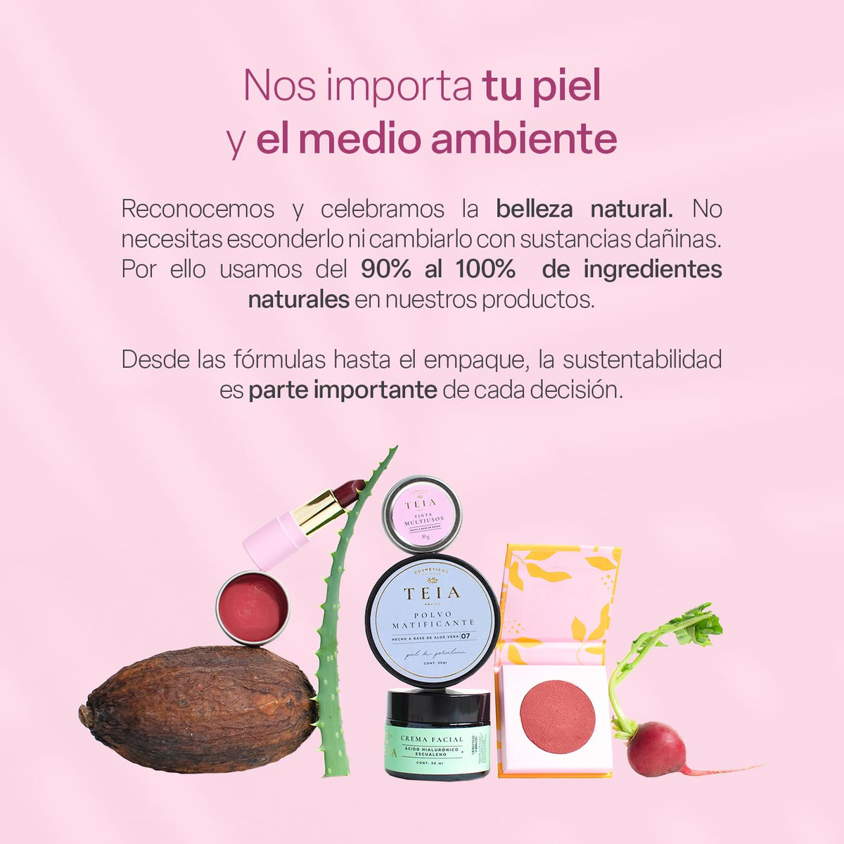 TEIA COSMETICOS Tinta de Maquillaje FPS 40 100% mineral - Escualeno y Vitamina E - Cobertura media 20ml tono MEDIO