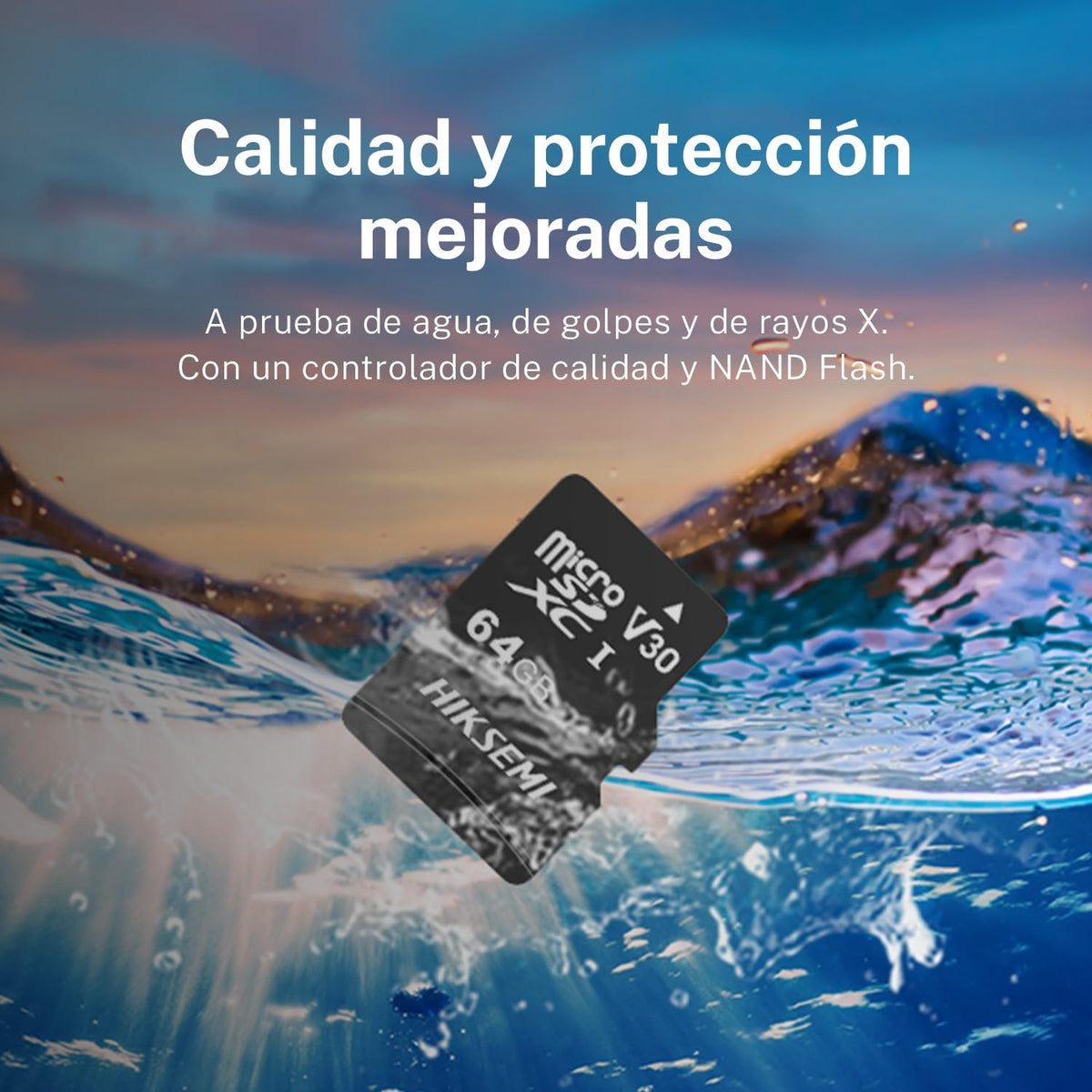 HIKSEMI Tarjeta de Memoria C1, MicroSDXC con Adaptador SD, UHS-I, C10, U1, V30, Lectura: 92MB/s, Clase 10, Diseñada para Uso 24/7 (1 Pack, 64GB)