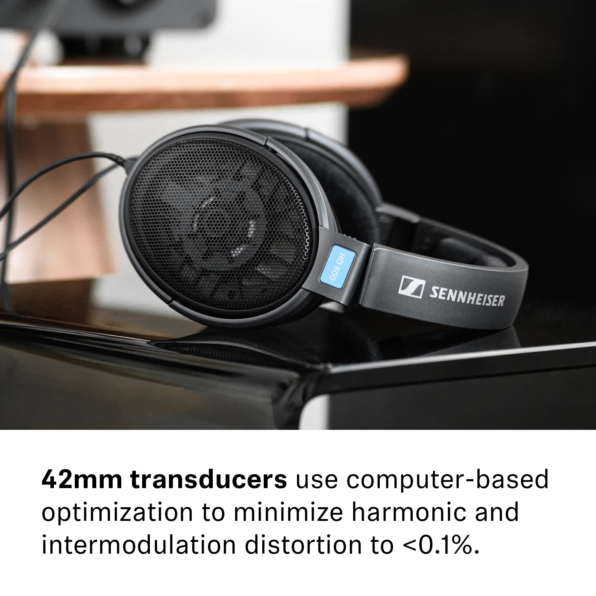 Sennheiser - Auriculares estéreo profesionales HD 600 Open Dynamic Hi-Fi (negros)