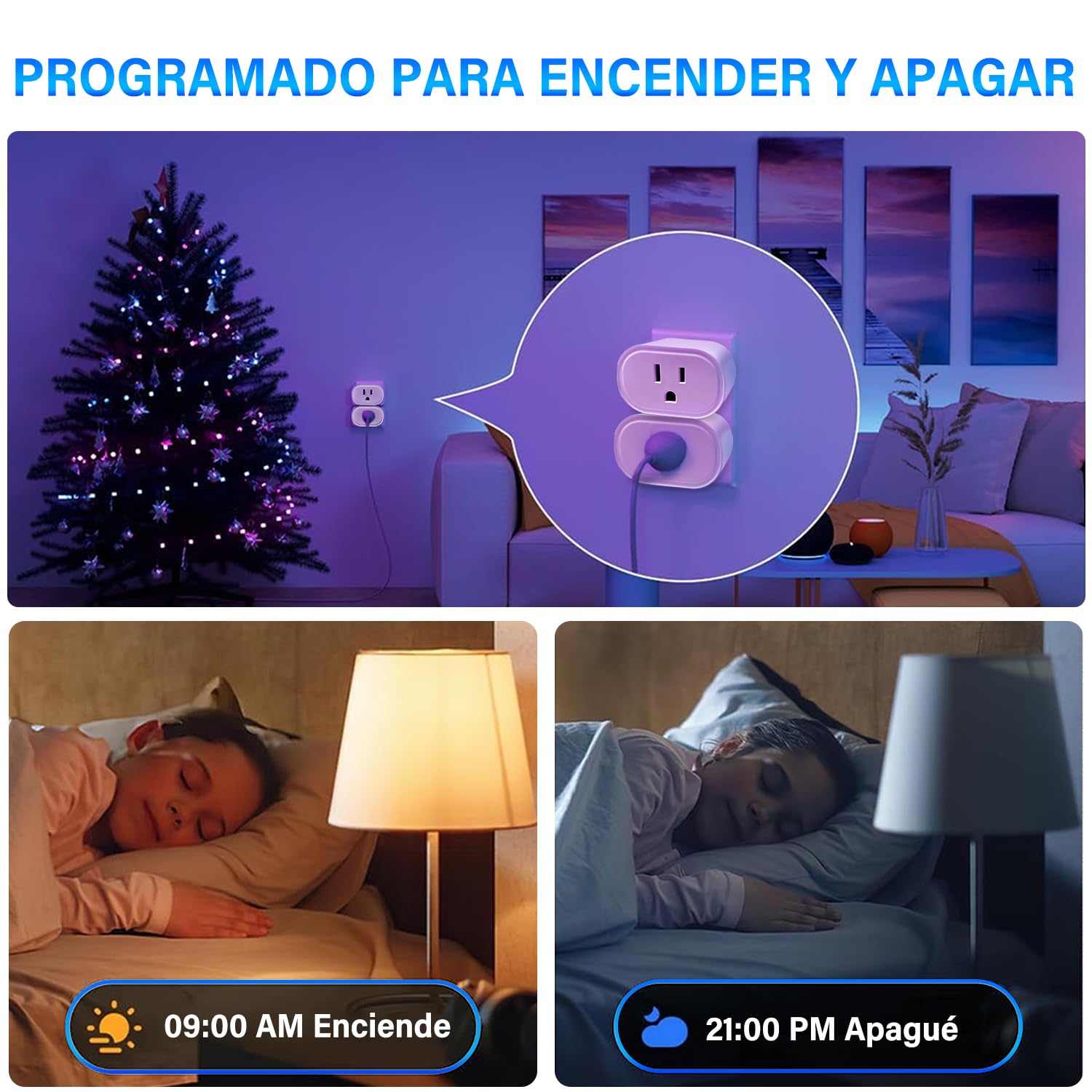 DAHAN Enchufe Inteligente WiFi, Mini Smart Plug para Hogar, Contacto Inteligente Smart Outlet Compatible con Alexa, Google Home, IFTTT, Control Remoto via APP los Dispositivos COZYLIFE(4)