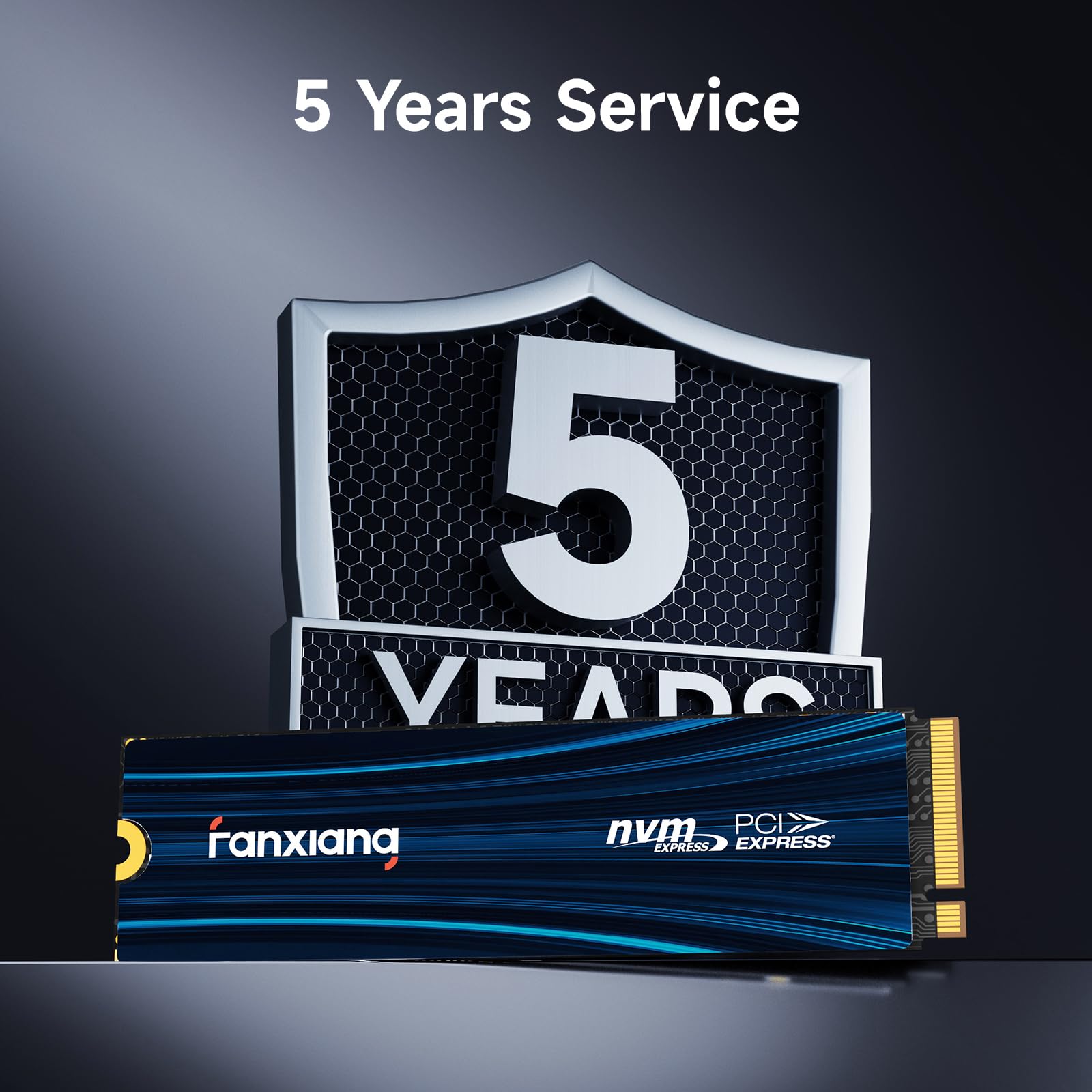 fanxiang Disco Duro SSD 4TB 2280 PCIe 4.0 Gaming SSD - hasta 7300MB/s, rápida disipación de Calor, Adecuado para entusiastas de PS5, Profesionales de TI (QLC)