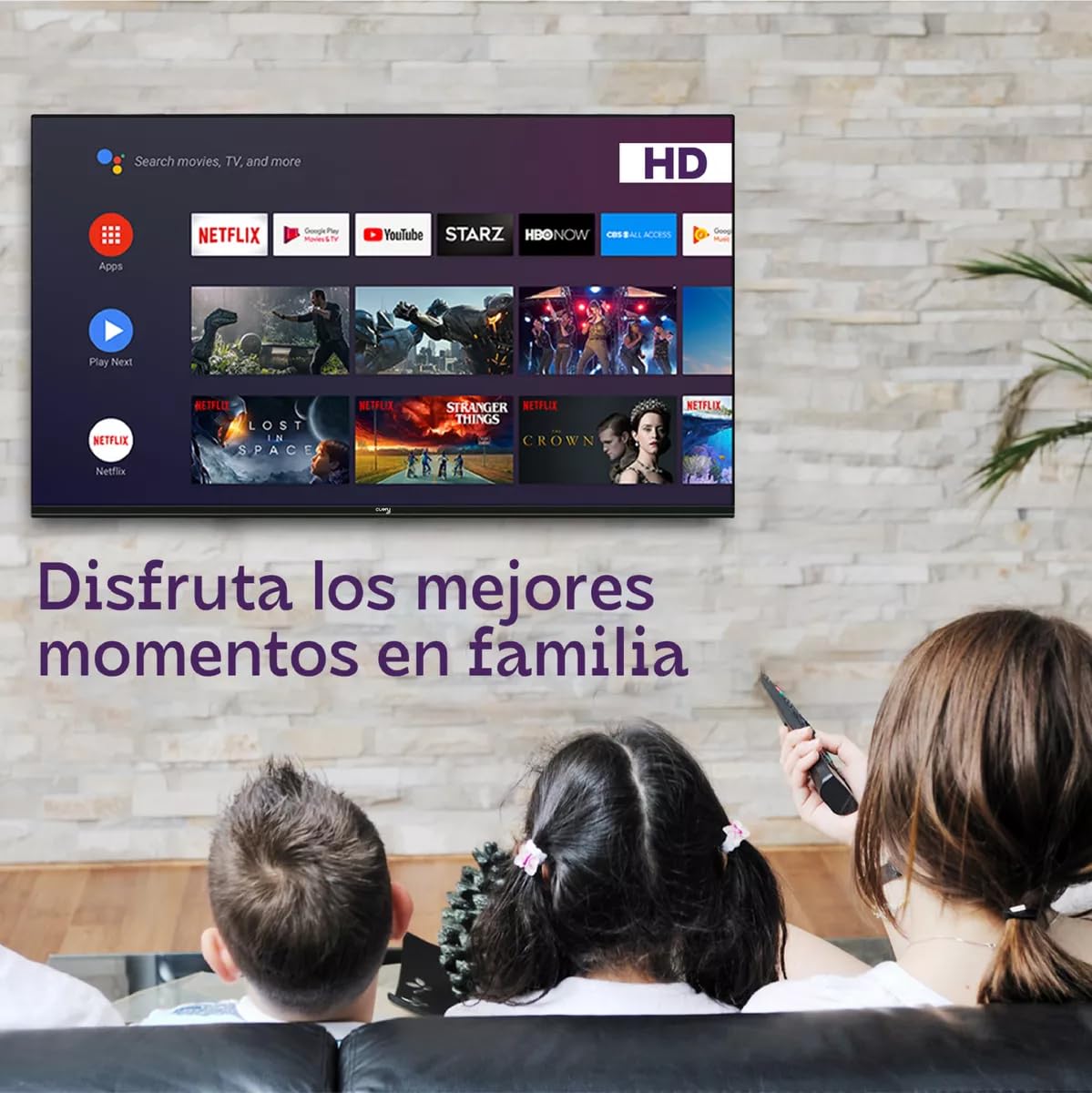 CUORY Smart TV Pantalla 43" Pulgadas Android TV LED Television | FHD Full HD Dled 1920x1080 | Ver Netflix, Youtube y Play Store | con HDMI y USB | Compatible con Google TV y Dolby Digitial