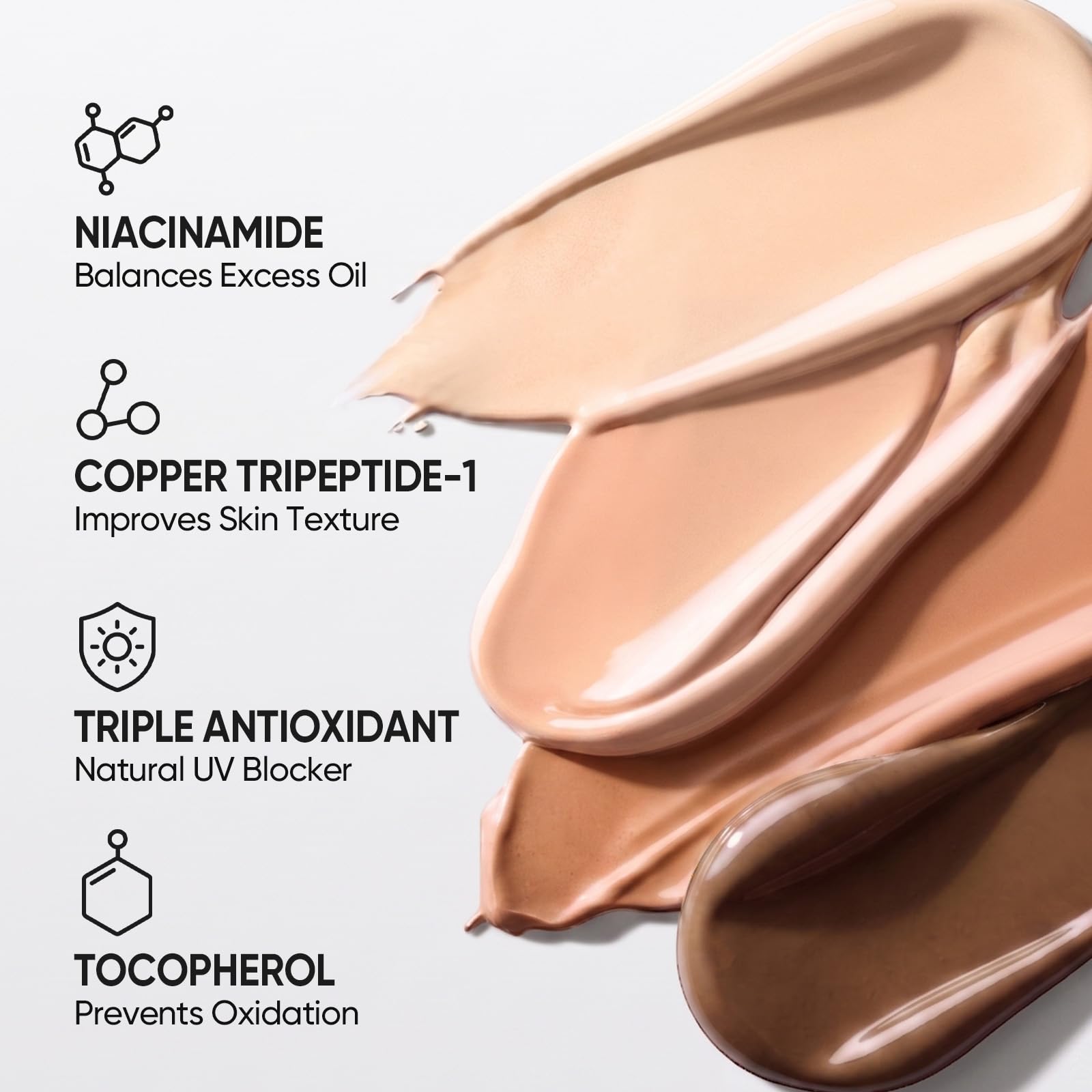 SKINTIFIC Base Cushion Velvet Matte, Polvo Ultra Cover Azul, Control de Grasa por 12 Horas, Ligera, de Larga Duración, Resistente al Agua, Maquillaje Coreano en Cushion, 04 Beige