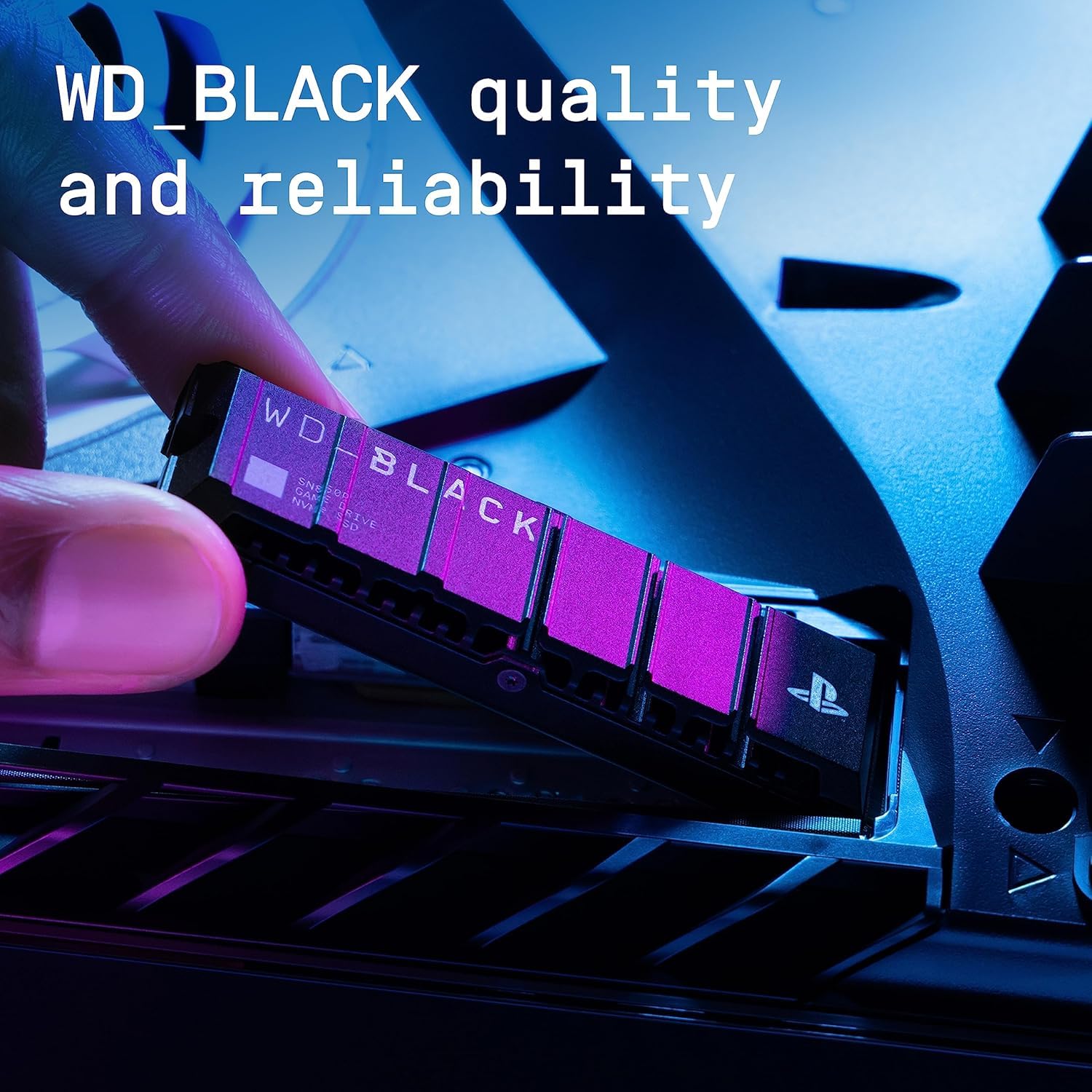 WD_Black Western Digital 2TB SN850P NVMe M.2 SSD Expansión de Almacenamiento con Licencia Oficial para Consolas PS5, hasta 7,300 MB/s, con disipador de Calor - WDBBYV0020BNC-WRSN