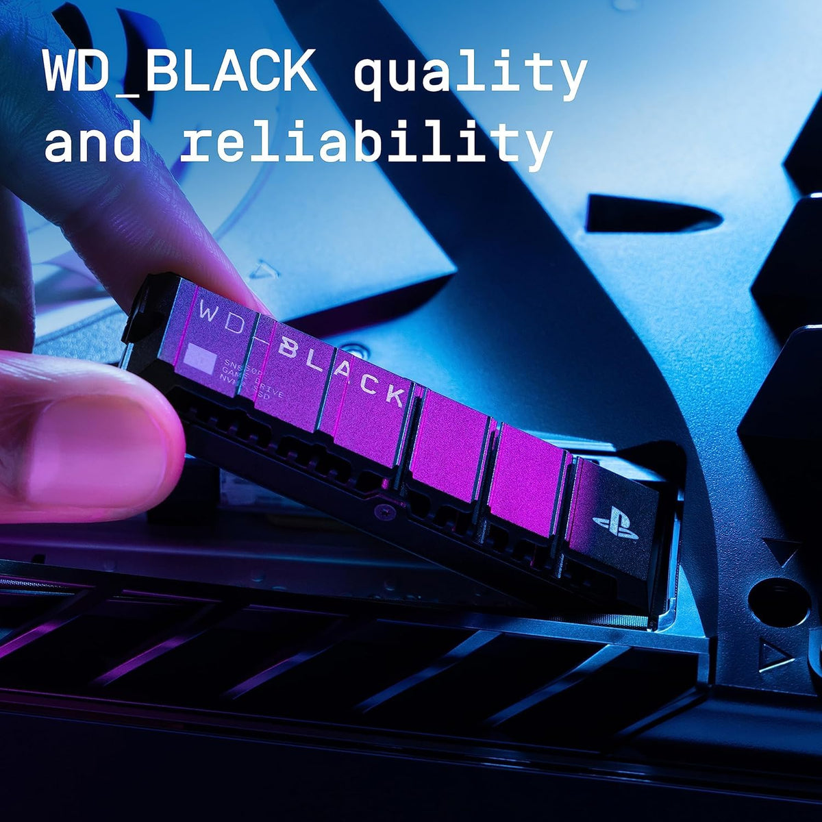 WD_Black Western Digital 2TB SN850P NVMe M.2 SSD Expansión de Almacenamiento con Licencia Oficial para Consolas PS5, hasta 7,300 MB/s, con disipador de Calor - WDBBYV0020BNC-WRSN