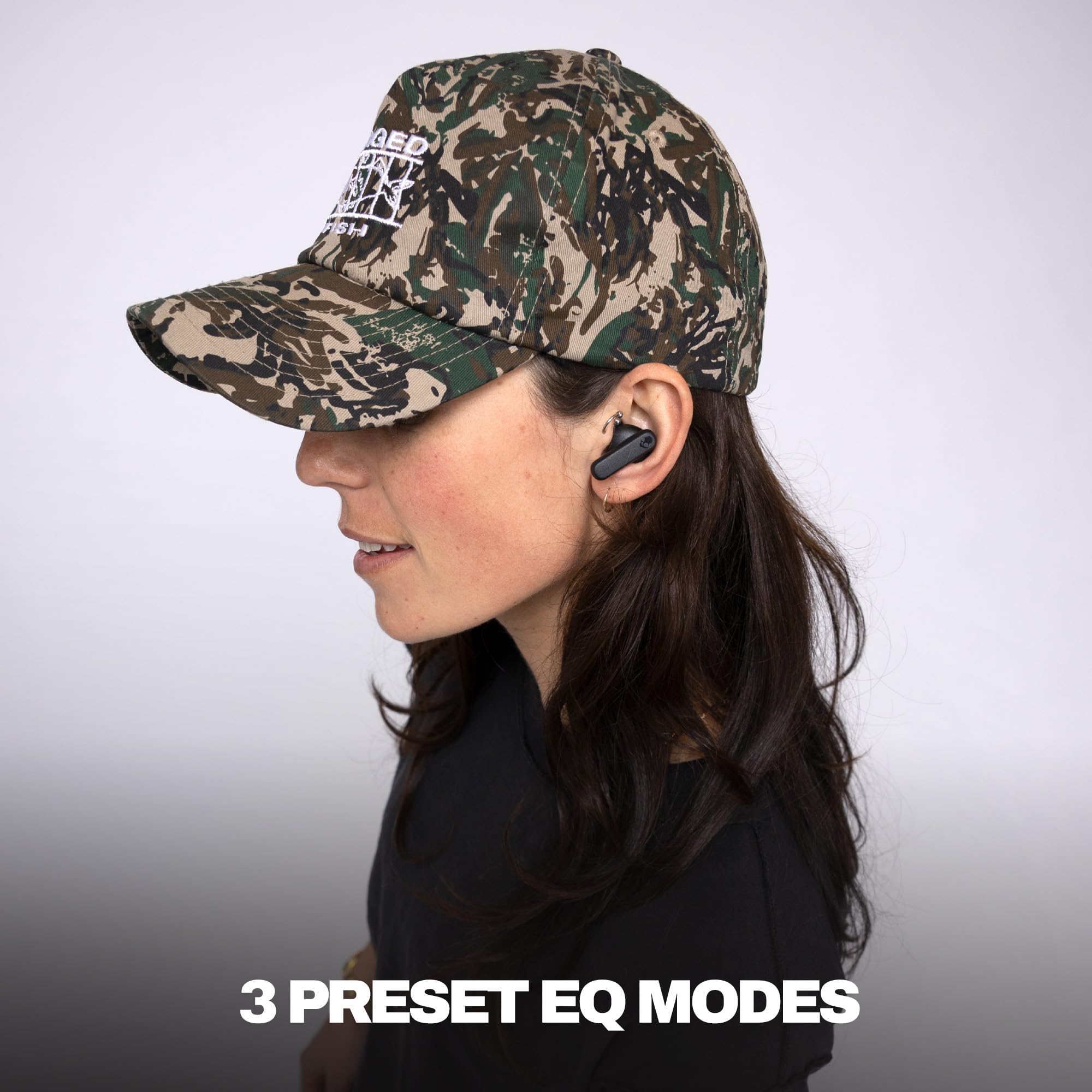 Skullcandy Smokin' Buds Auriculares In-Ear Inalámbricos, 20 h de Autonomía, 50 % de Plásticos Renovables, Micrófono, Compatibles con iPhone Android y Dispositivos Bluetooth, Negro