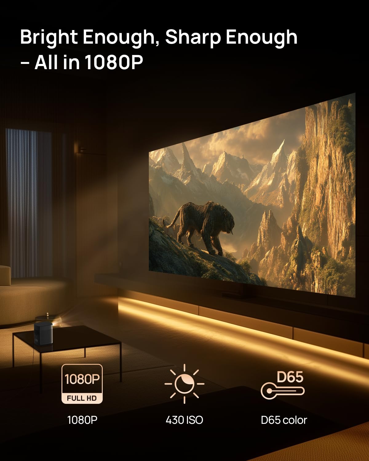 XGIMI MoGo 2 Pro (Nuevo) Proyector Portátil 1080P, Google TV con Netflix con licencia, con WiFi y Bluetooth, 430 lúmenes ISO, altavoces 2X8W, admite 4K, enfoque automático, evita objetos, adaptación