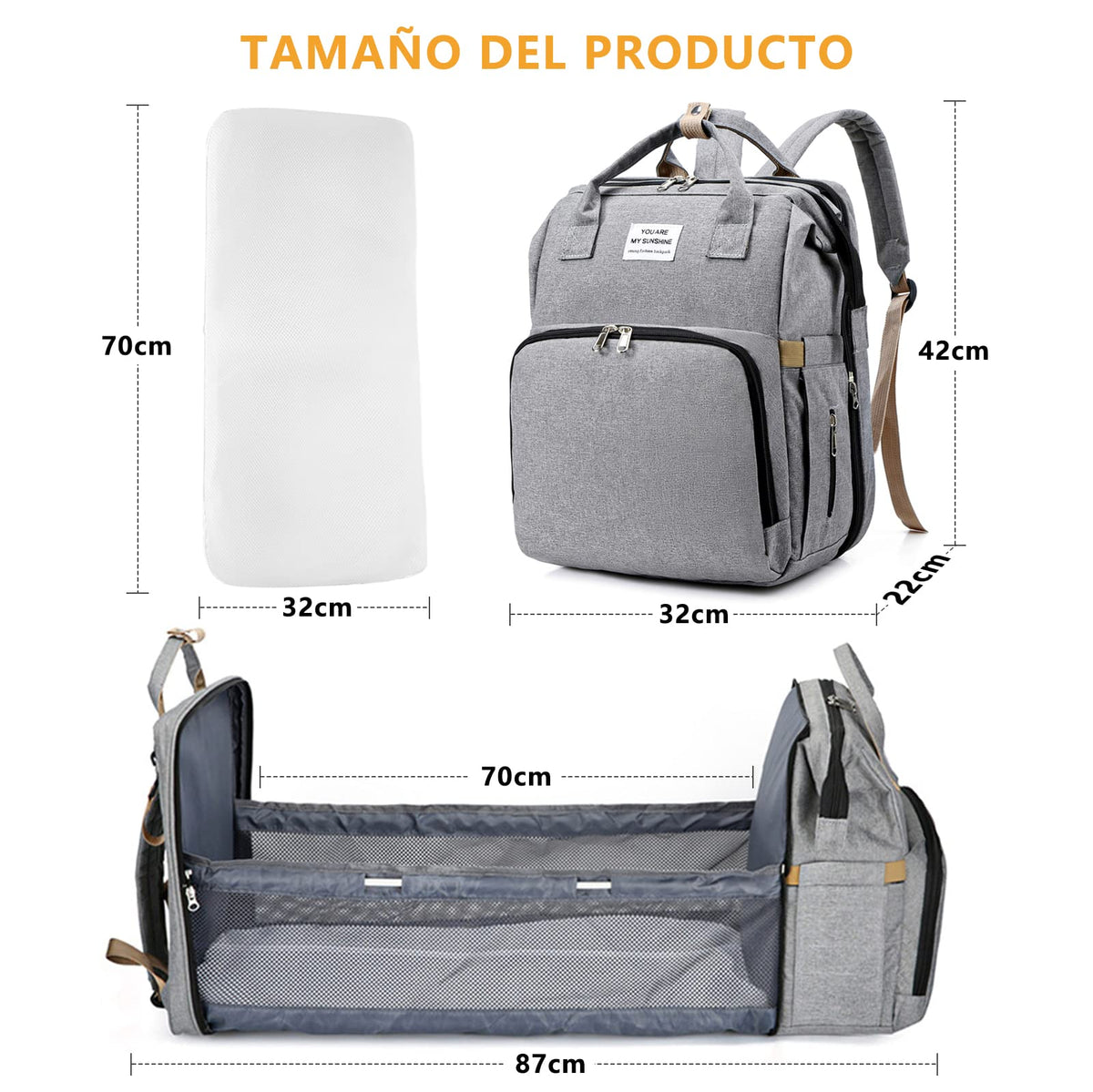 Jasonwell Mochila Pañalera para Bebé - Pañaleras Modernas Backpack Multifuncional de Gran Capacidad Ultra con Cable Usb Exteriores Mochila de Viaje Impermeable Gran Capacidad para Mamá y Papá